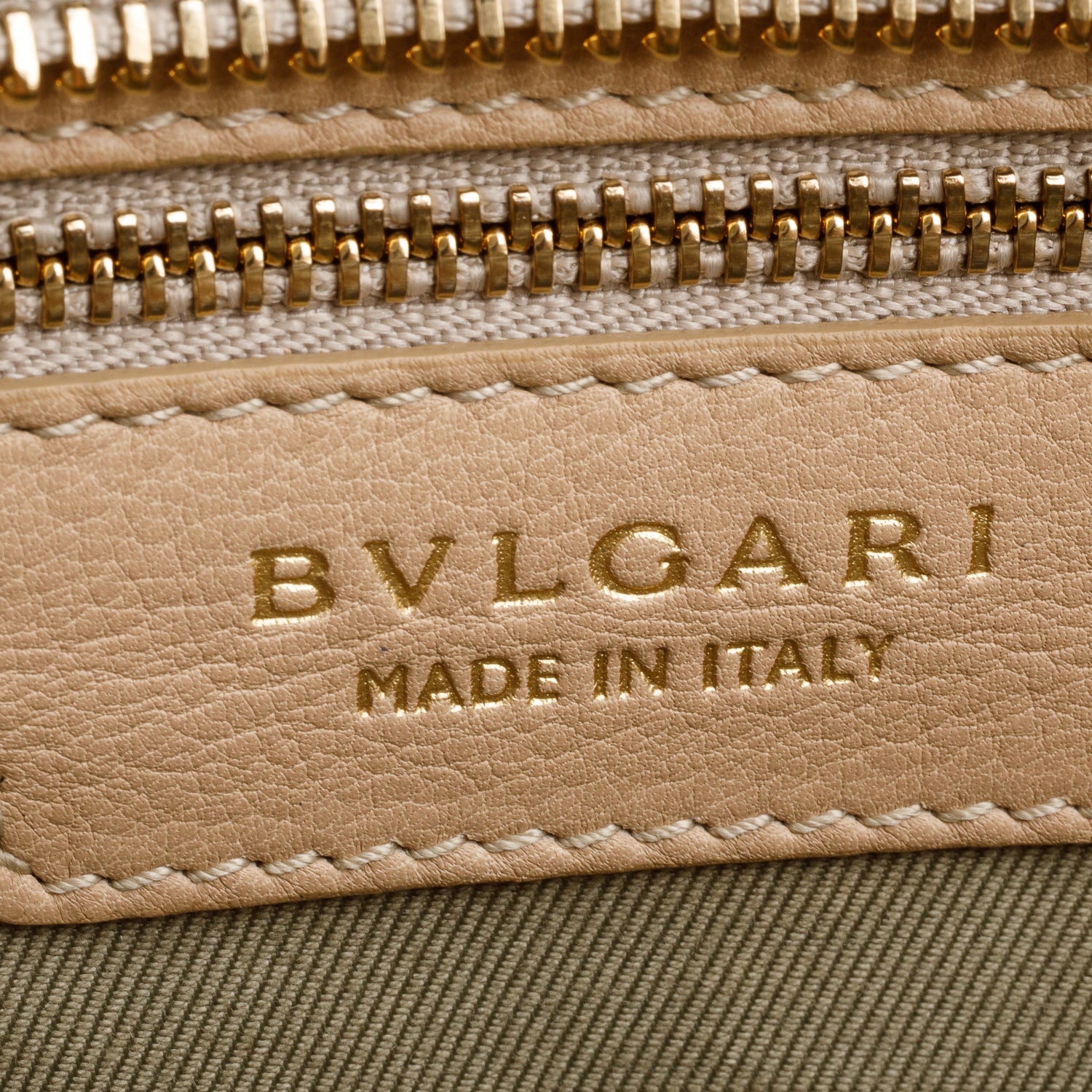 Bvlgari Beige Leather Monete Chain Tote Bag w/ Straps