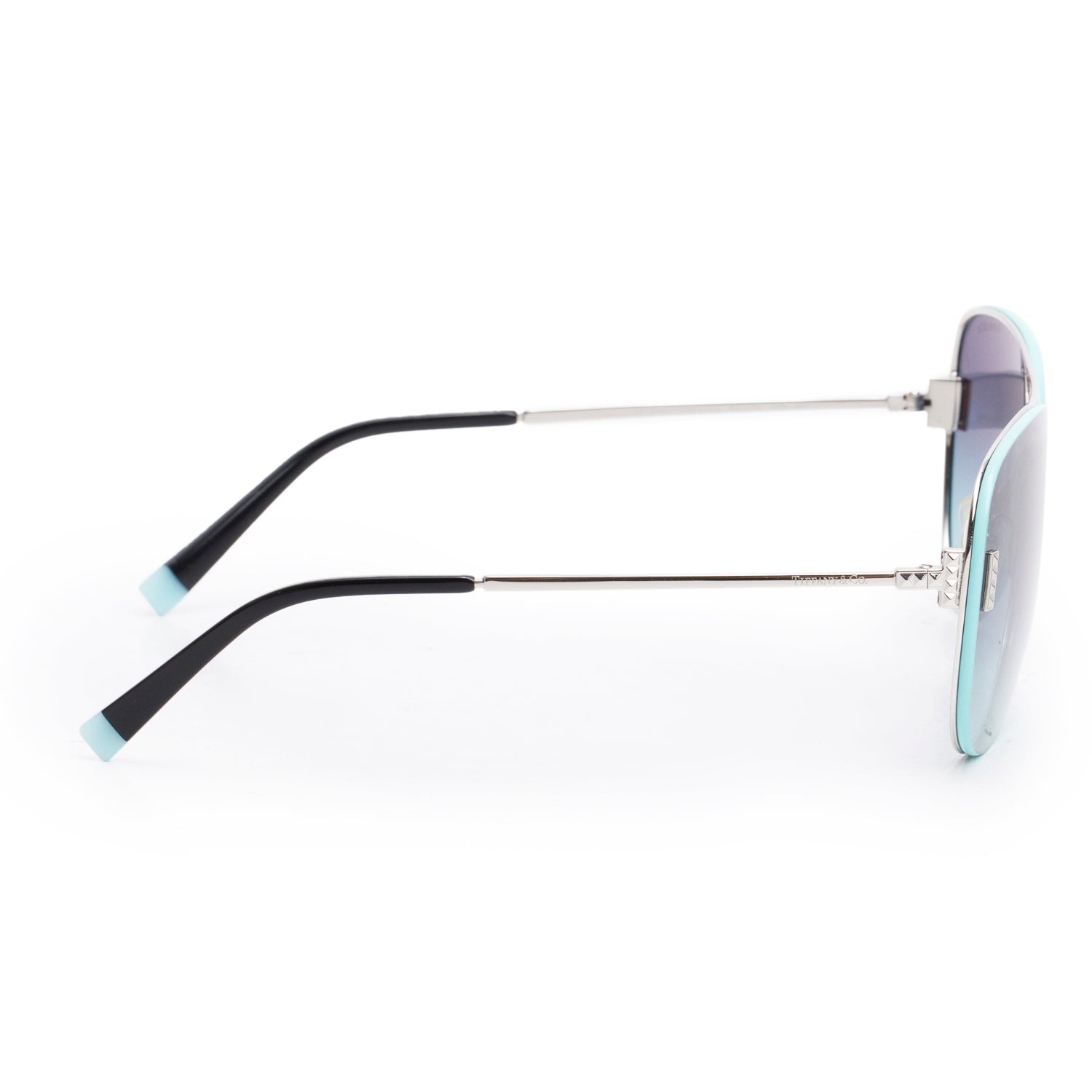 Tiffany & Co. TF3066 Teal Aviator Sunglasses w/ Box & Case