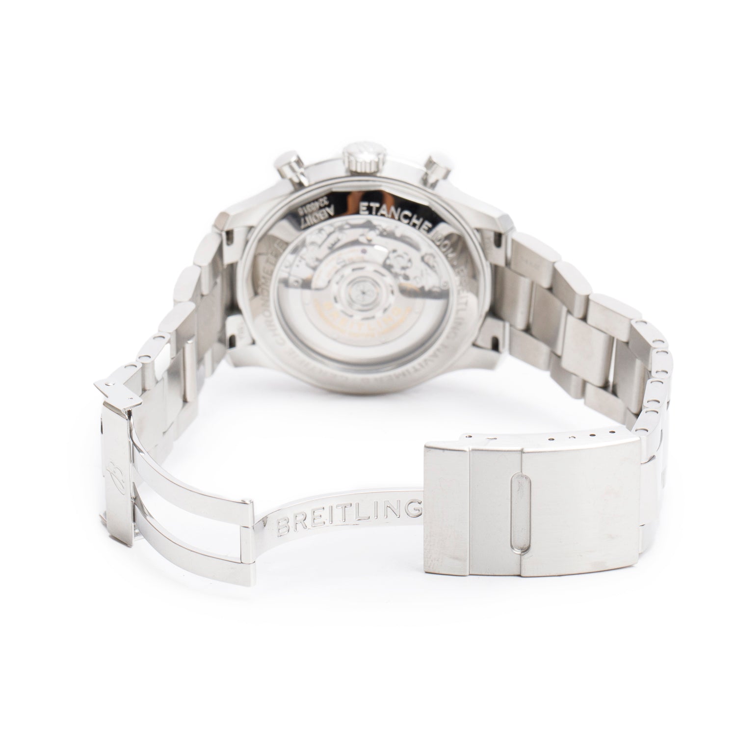 Breitling Stainless Steel Navitimer Aviator 8 B01 43 MM Automatic Chronograph Watch Black Dial AB0117 w/ Carry Case &Papers