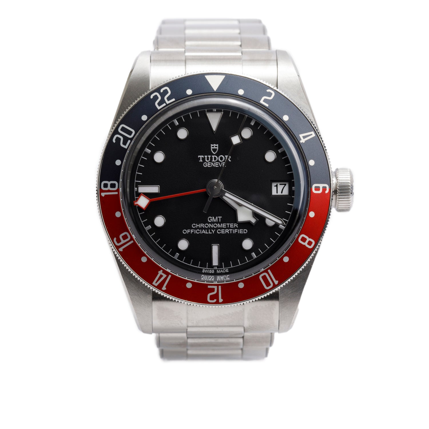 Tudor 2023 Stainless Steel Black Bay 'Pepsi' GMT 41 MM Automatic Watch Black Dial 79830RB w/ Box & Papers
