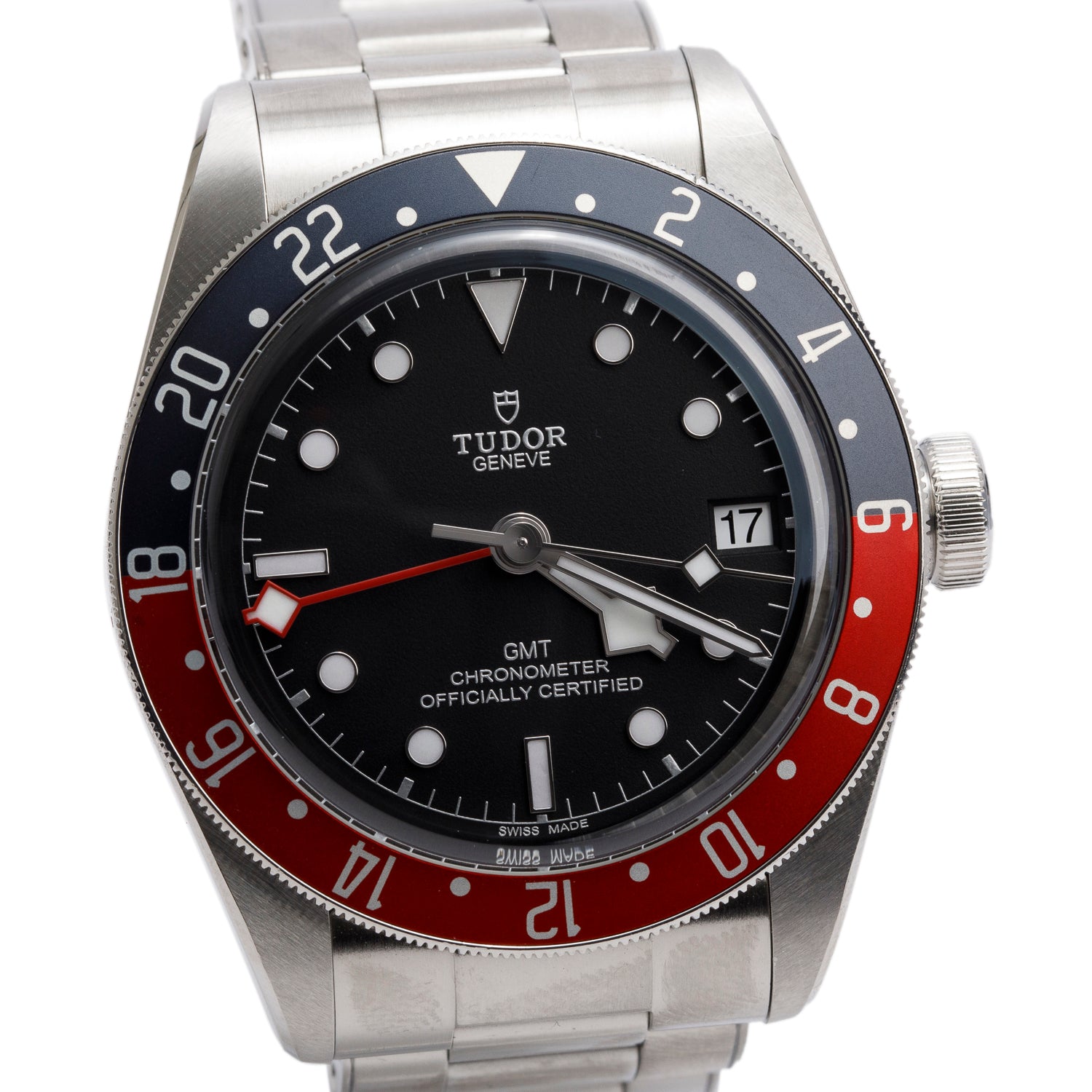 Tudor 2023 Stainless Steel Black Bay 'Pepsi' GMT 41 MM Automatic Watch Black Dial 79830RB w/ Box & Papers