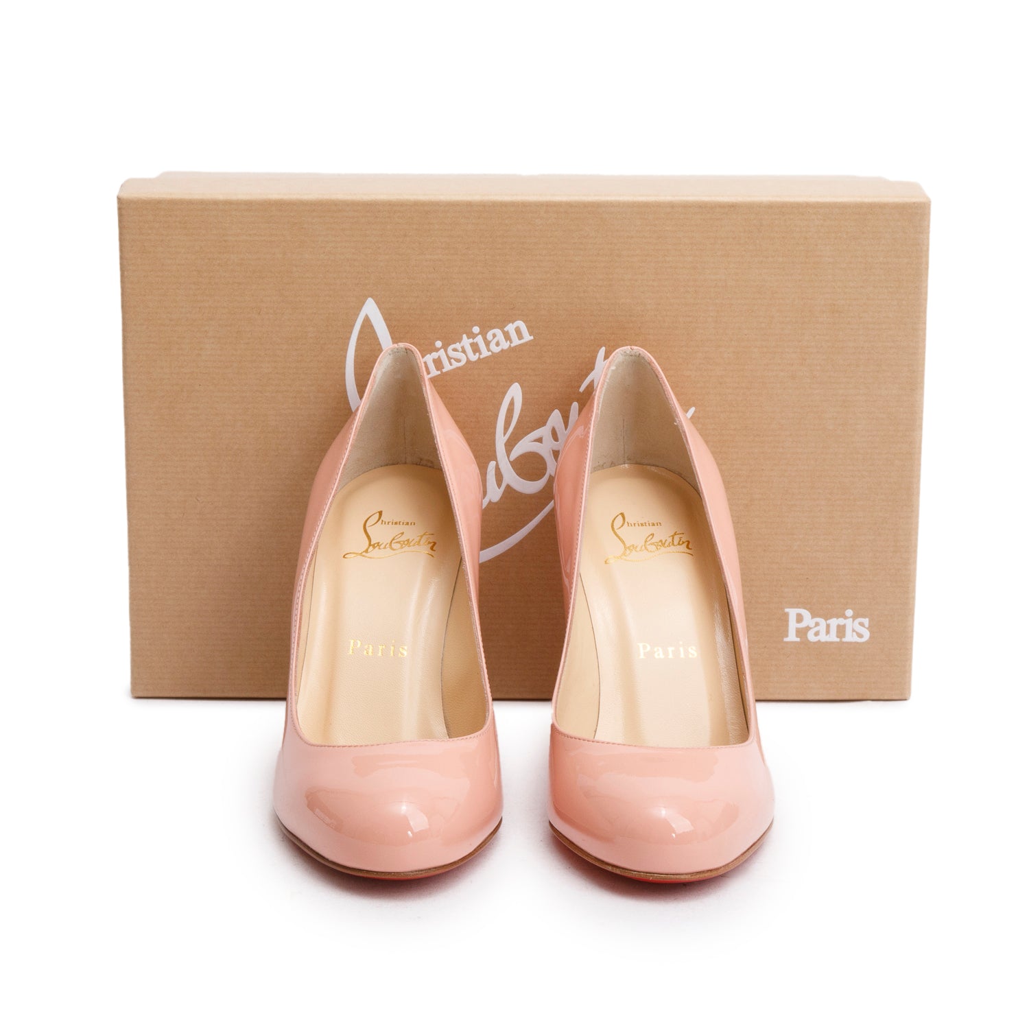 Christian Louboutin Pink Patent Leather Fifille 85 Pumps, Size 35 w/ Box & Receipt