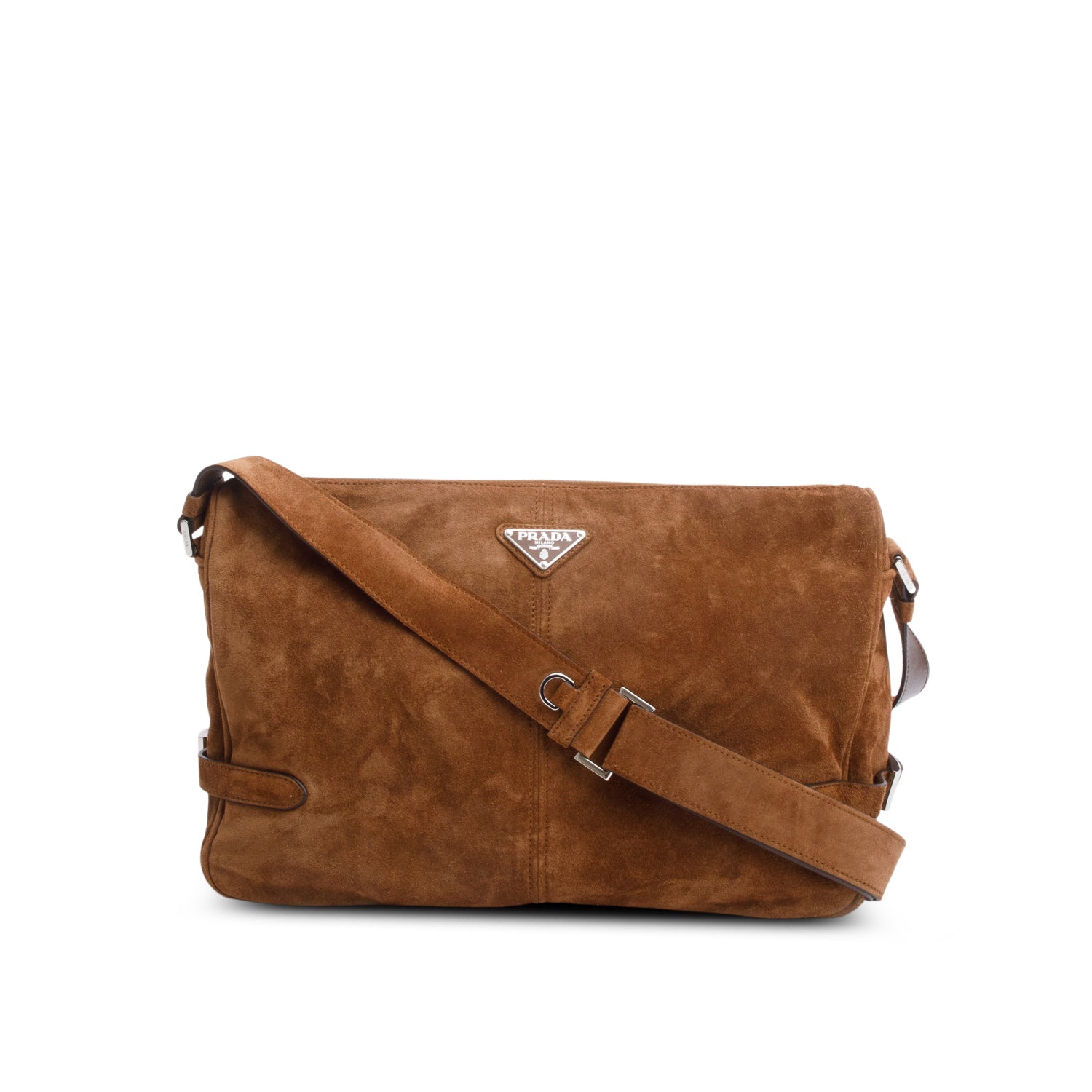 Prada Brown Suede Messenger Bag – OLIVER'S