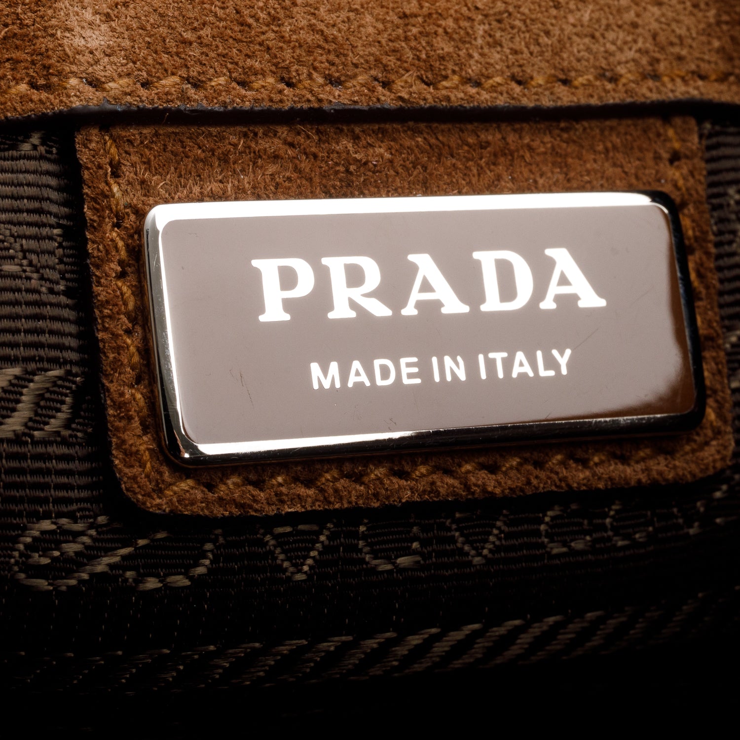 Prada Brown Suede Messenger Bag