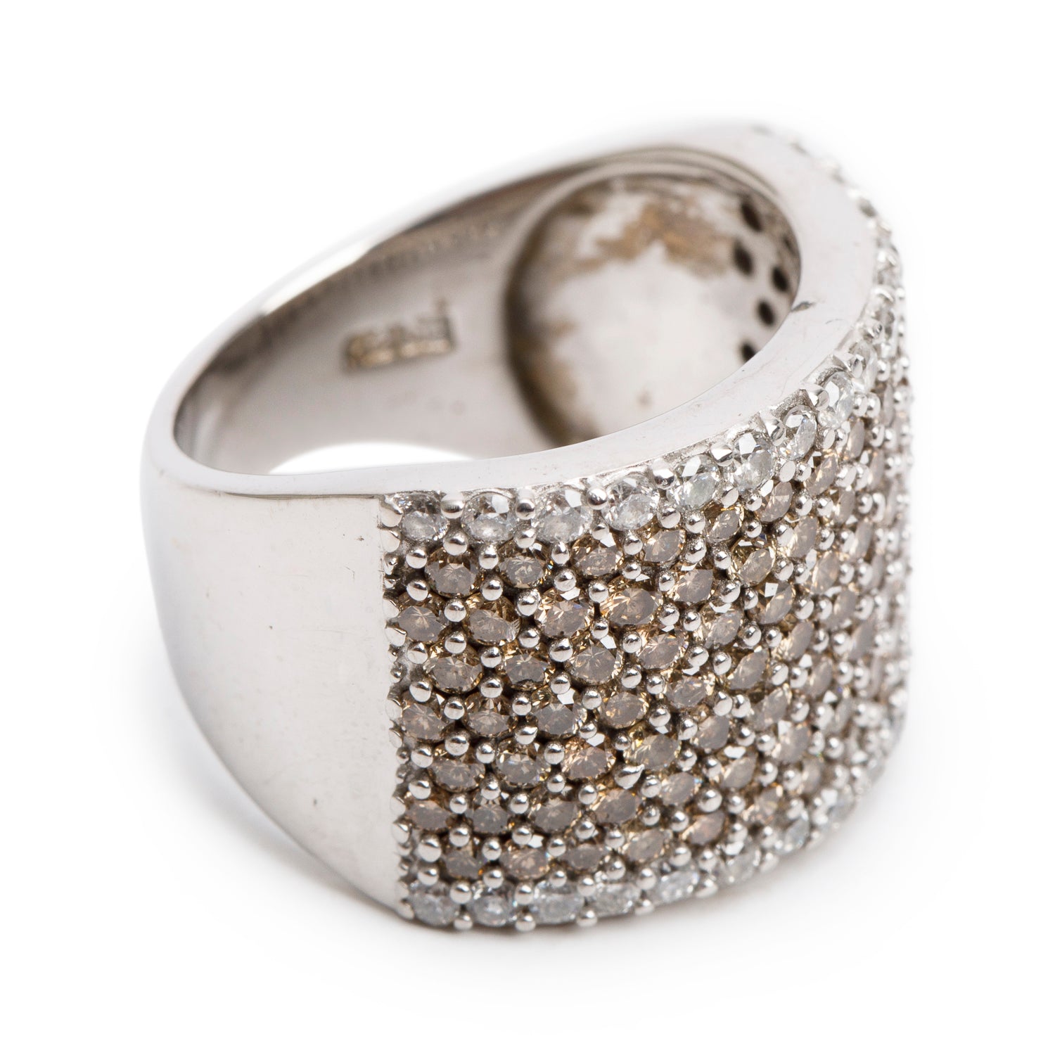 Effy 14k White Gold Pave Diamond Ring, Size 7.25