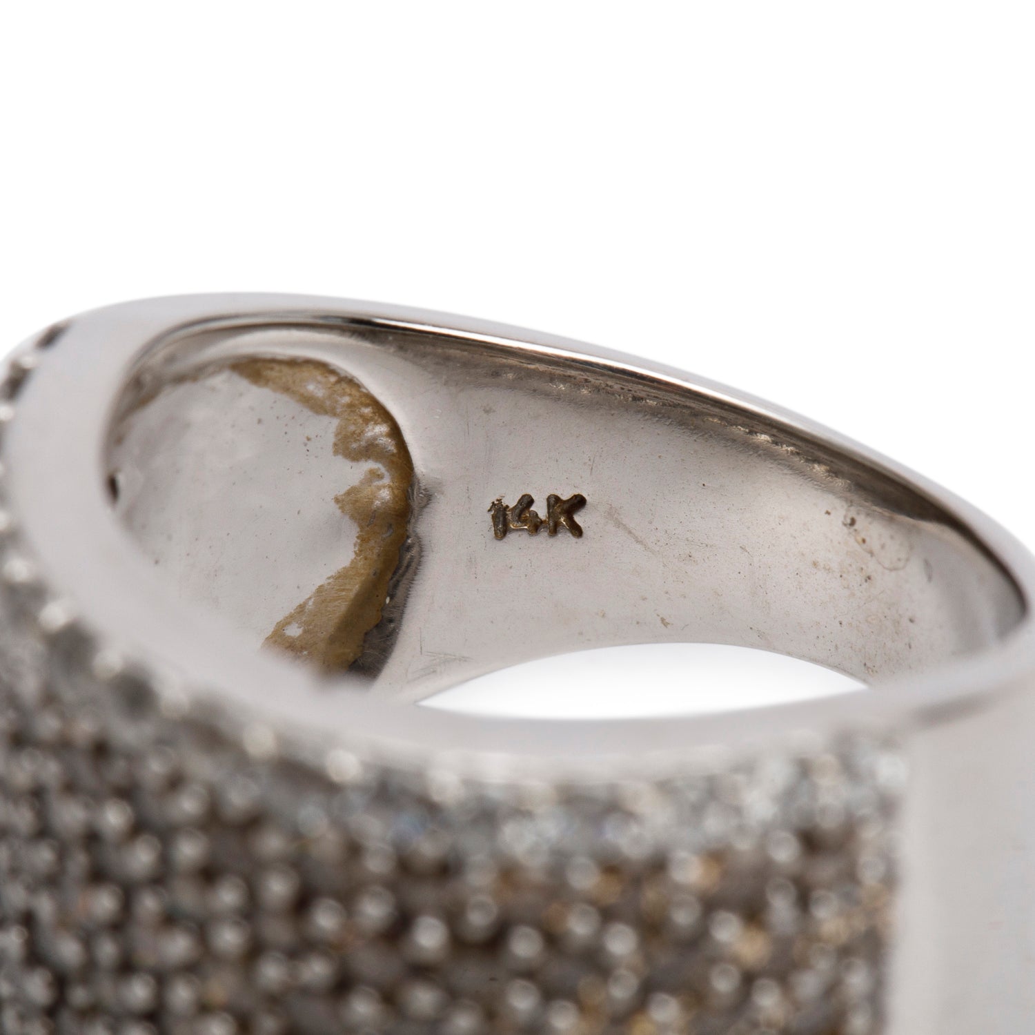 Effy 14k White Gold Pave Diamond Ring, Size 7.25