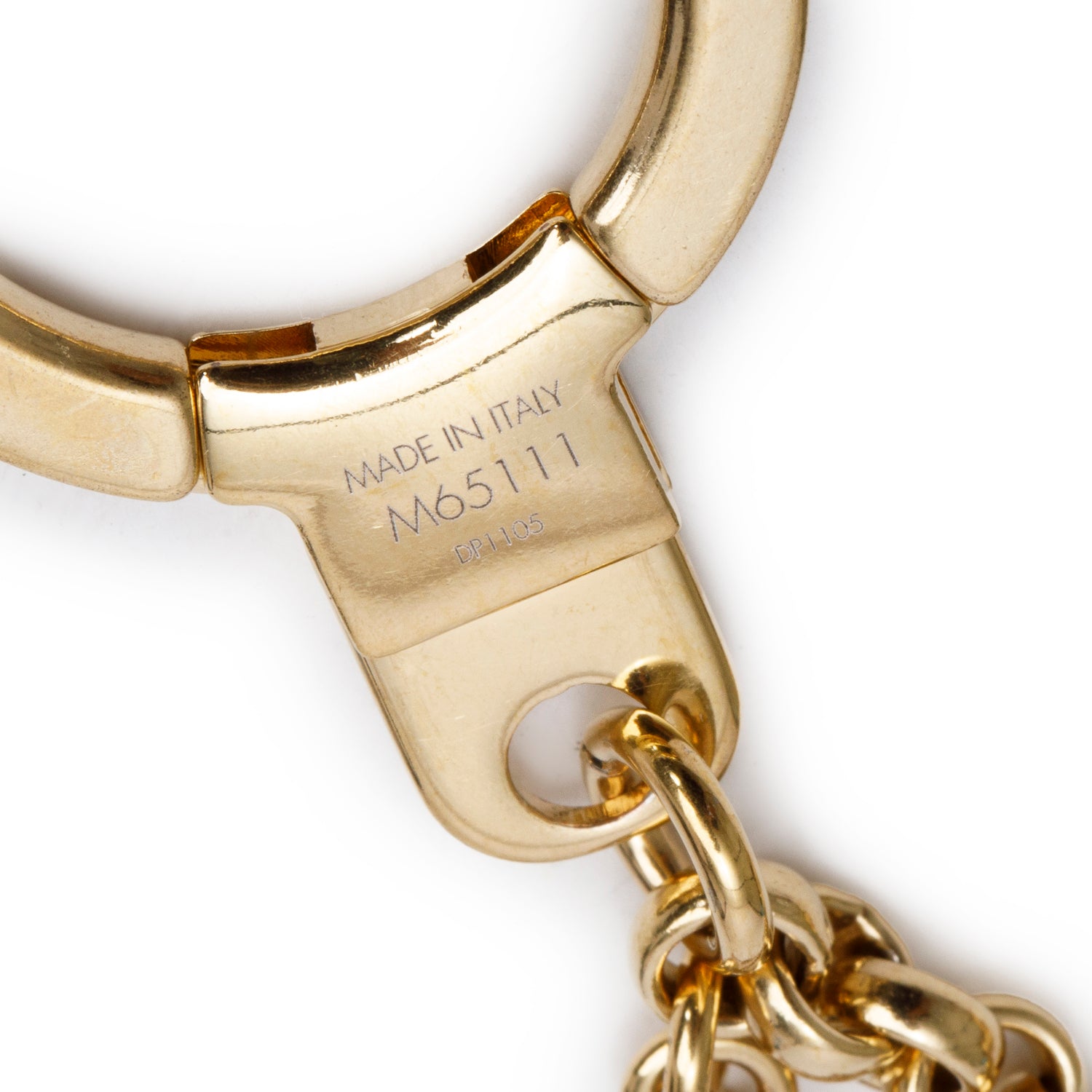 Louis Vuitton Gold-Tone Fleur de Monogram Bag Charm Chain