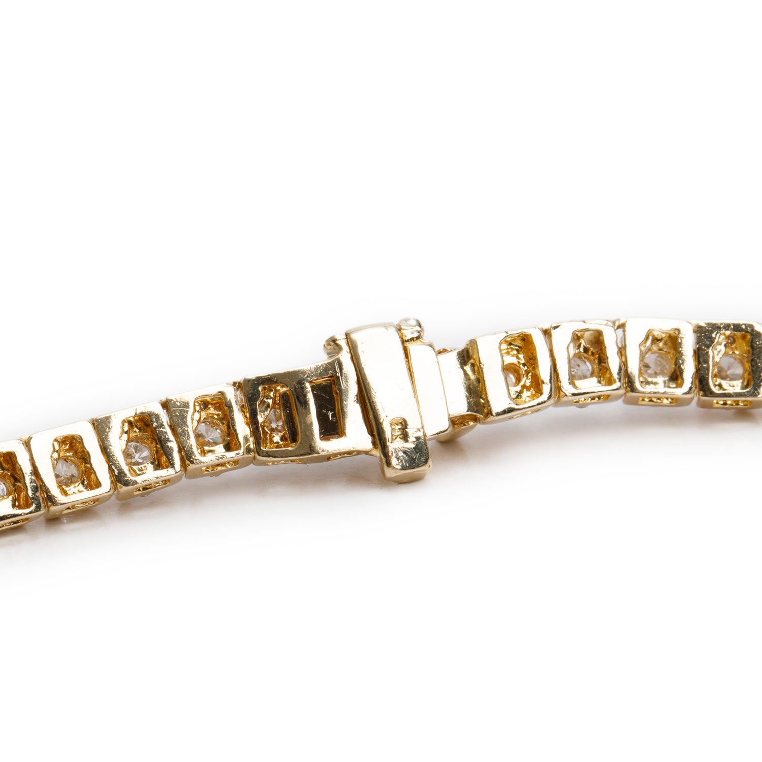 14k Yellow Gold 11.34 tcw. Diamond Tennis Necklace