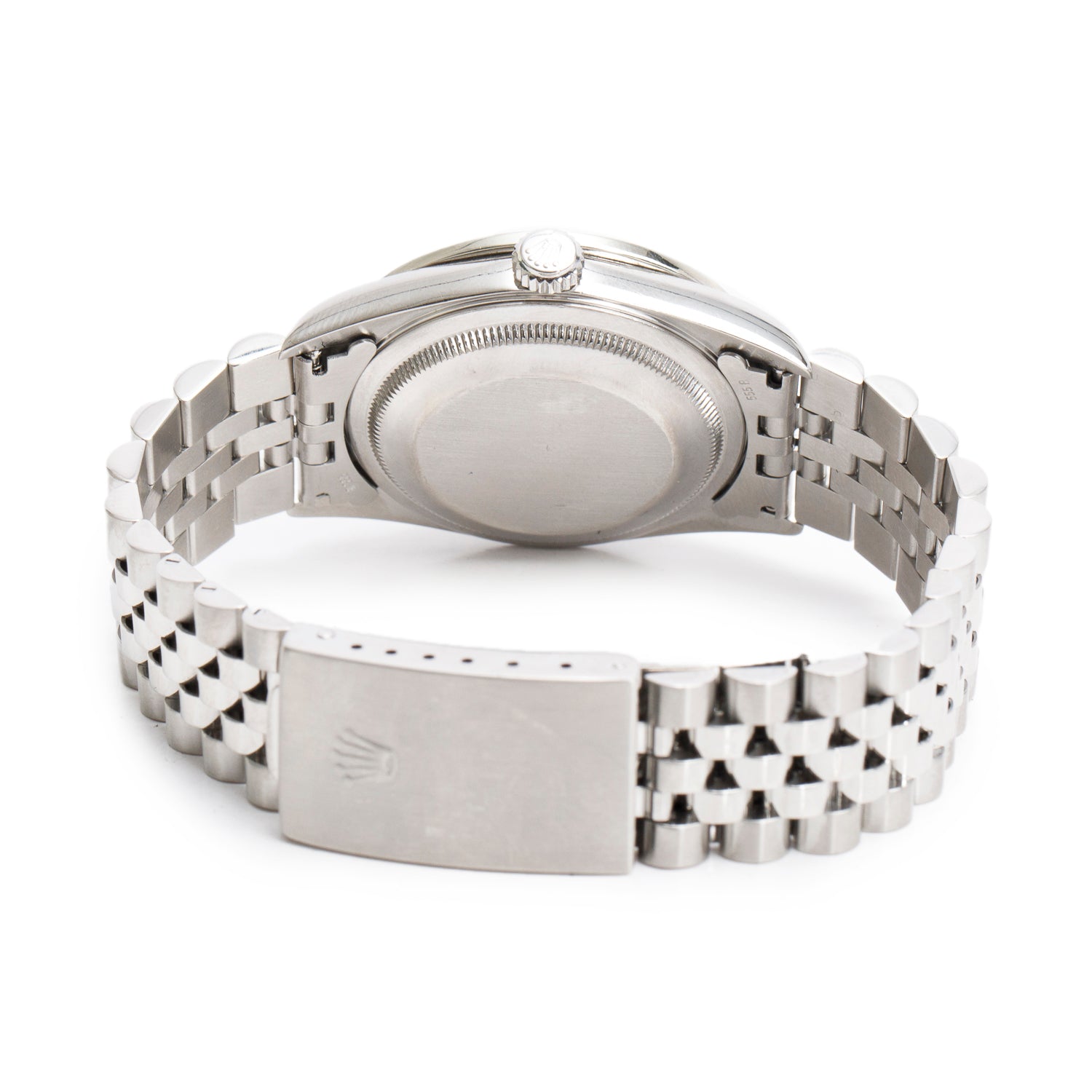 Rolex Stainless Steel Aftermarket Diamond Bezel Oyster Perpetual Datejust 36 MM Silver Dial Watch Silver Dial 16234