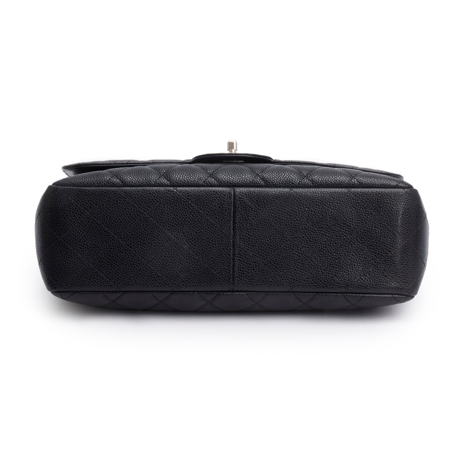 Chanel Black Caviar Jumbo Single Flap Bag w/ Authenticity Card