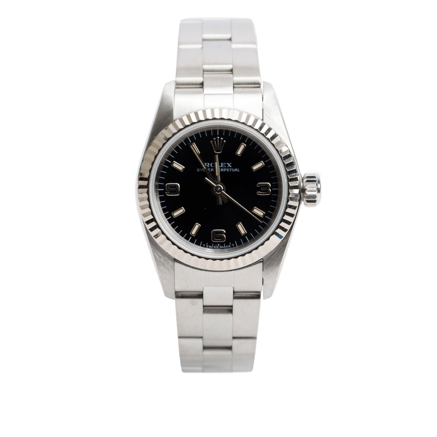 Rolex Stainless Steel Oyster Perpetual 26 MM Automatic Watch Black