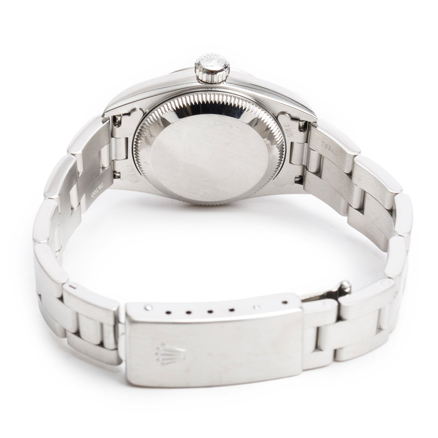 Rolex Stainless Steel Oyster Perpetual 26 MM Automatic Watch Black Dial 67194 w/ Box