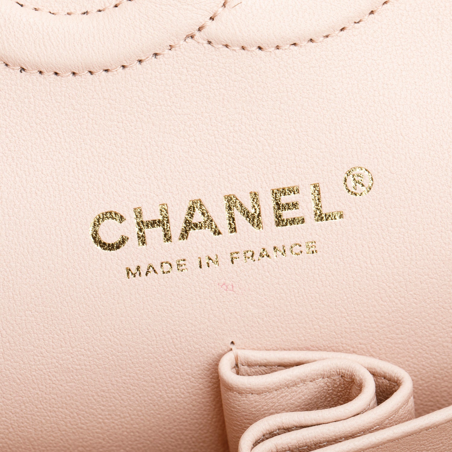 Chanel Beige Caviar Leather Classic Medium Double Flap