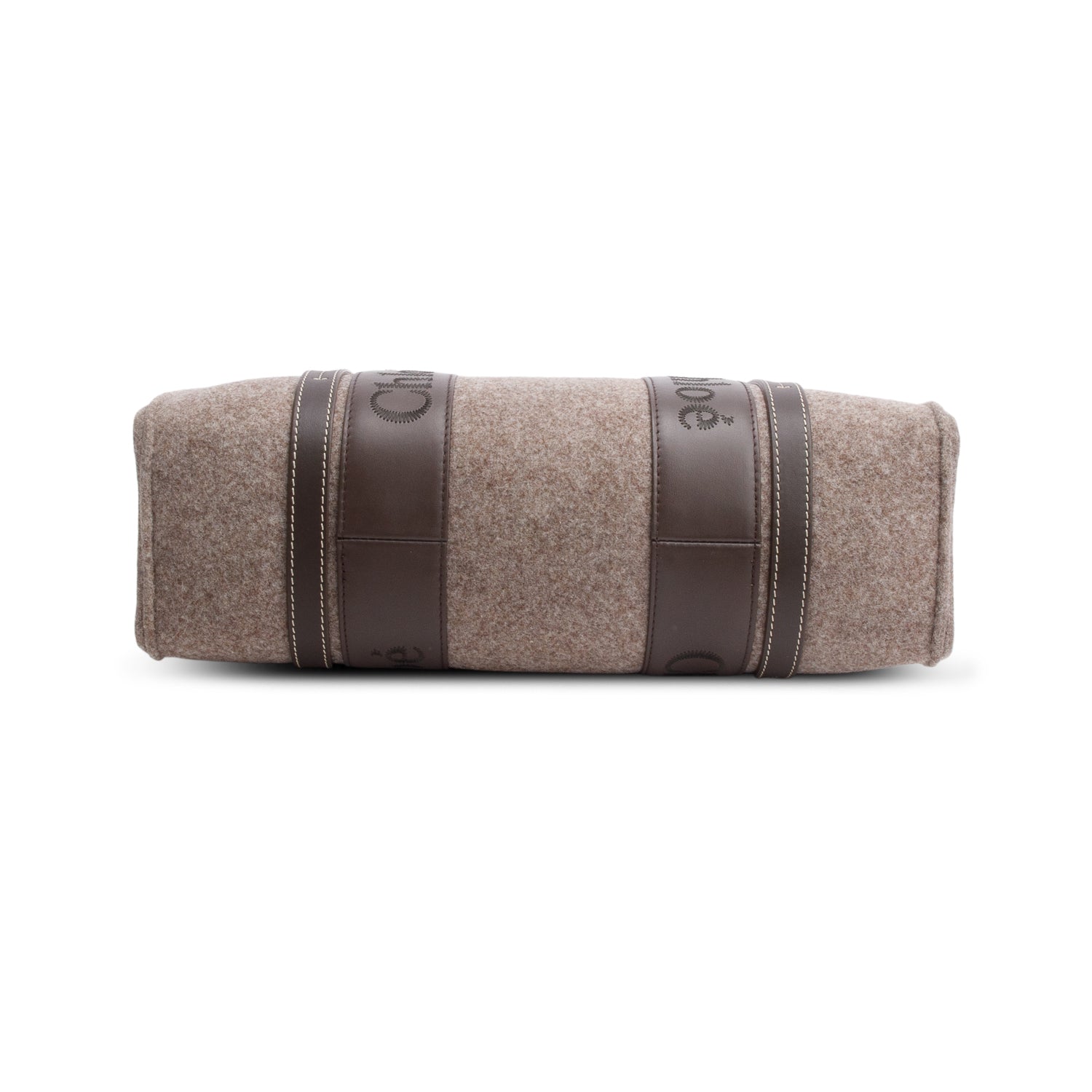 Chloe Brown Felt Medium Woody Ribbon Tote