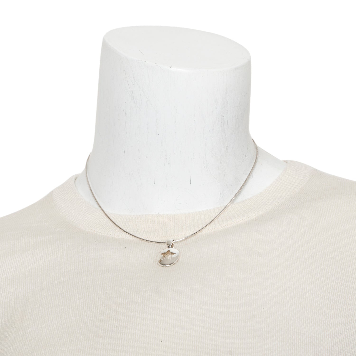 Tiffany & Co. Vintage Sterling Silver Stencil Star Cutout Pendant Necklace