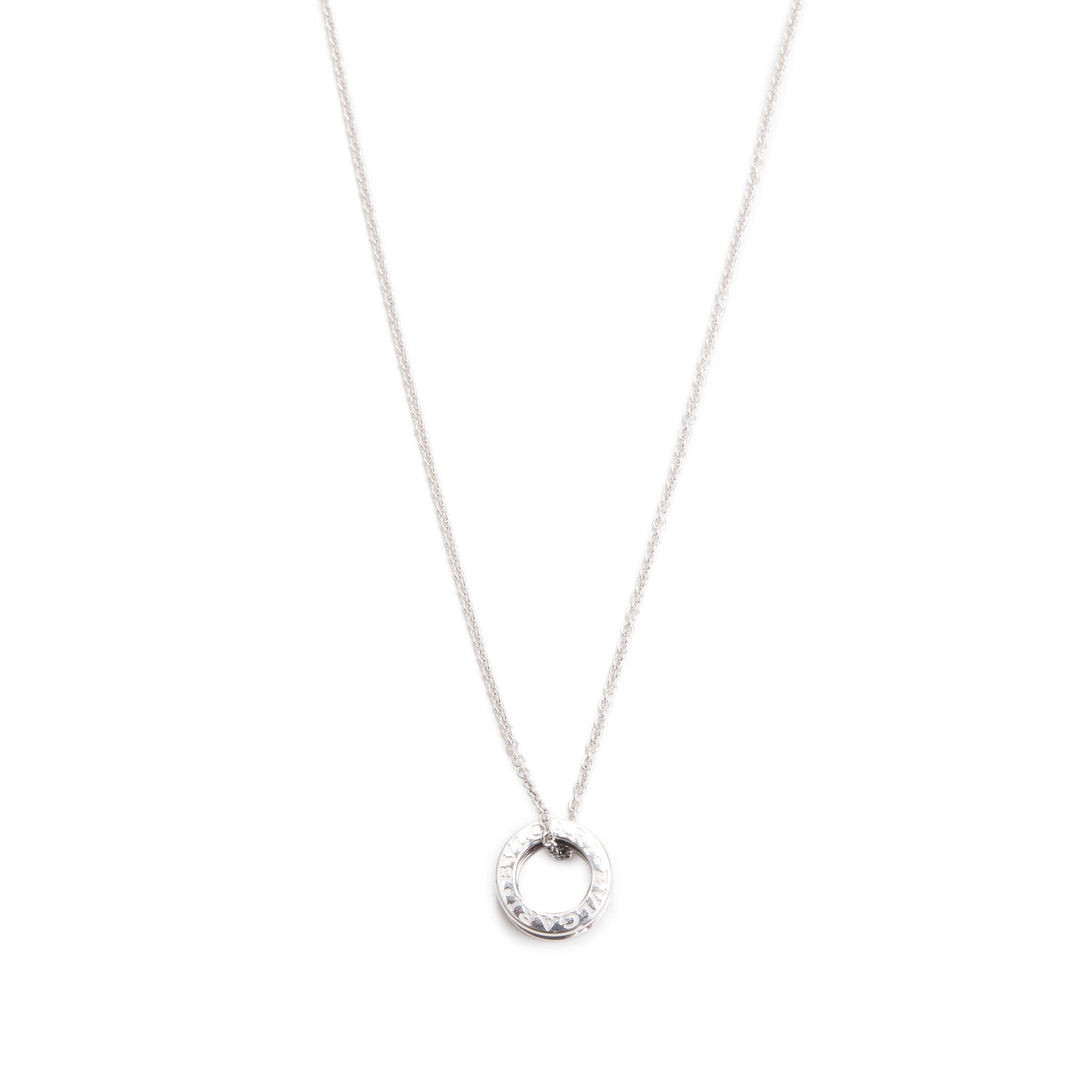 BVLGARI Sterling Silver Save The Children Black Onyx Pendant Necklace w/ Box