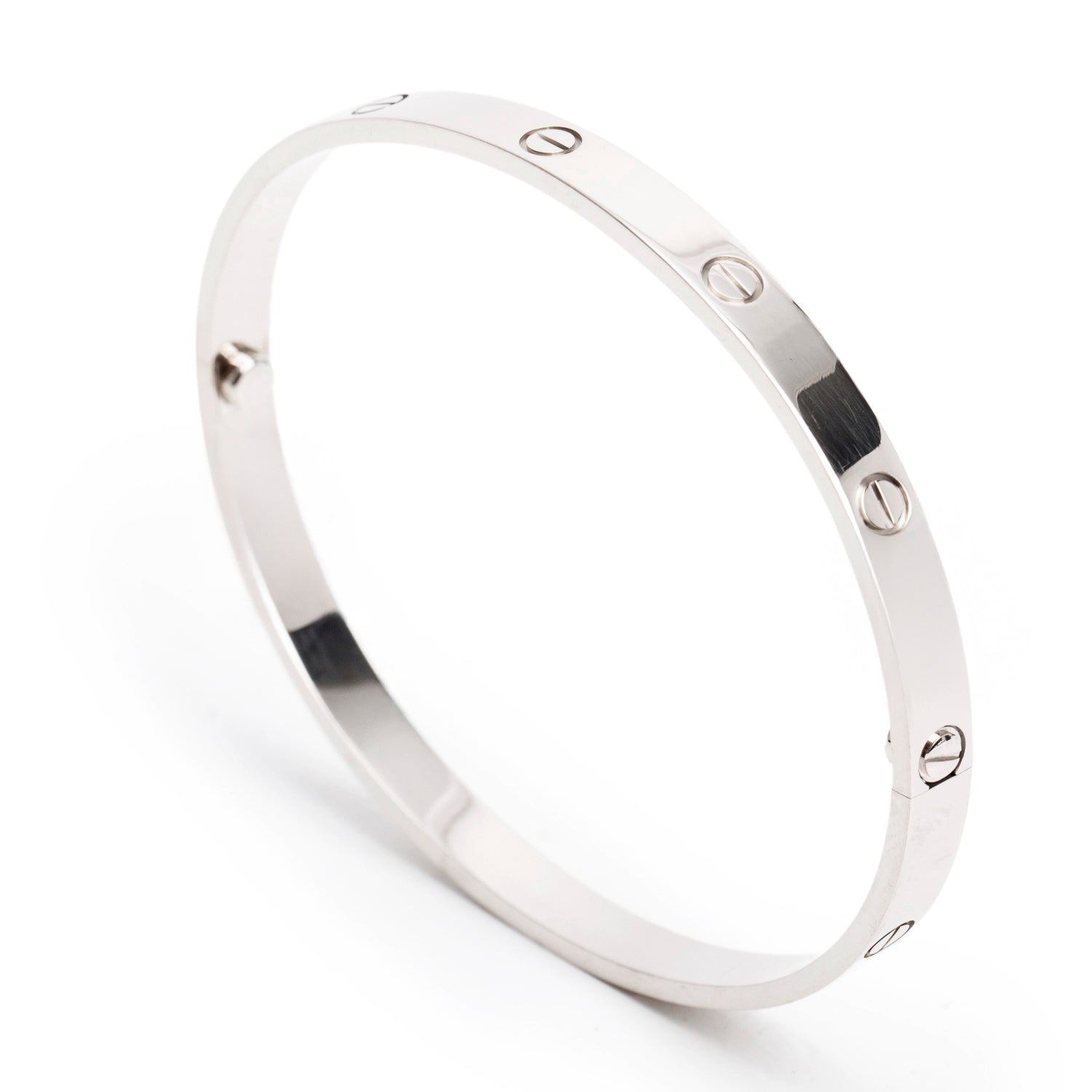 Cartier 18k White Gold Love Bracelet, Size 22