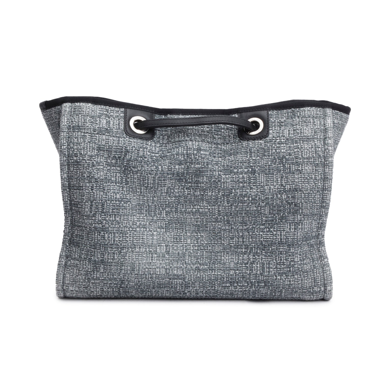 Chanel Grey Tweed Small Deauville Shopping Tote w/ Box & Authenticity Card