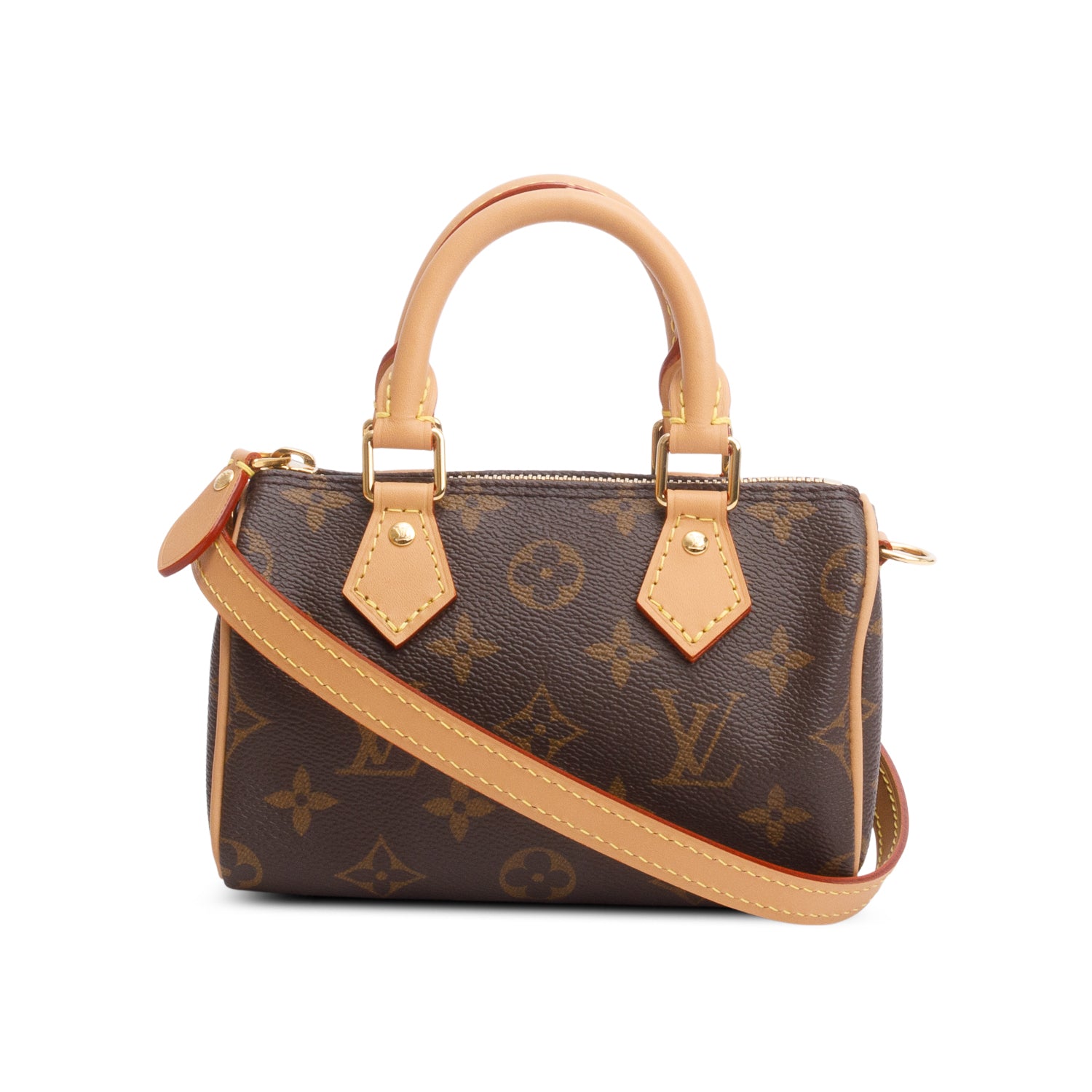 Louis Vuitton 2022 Monogram Nano Speedy w/ Strap & Box