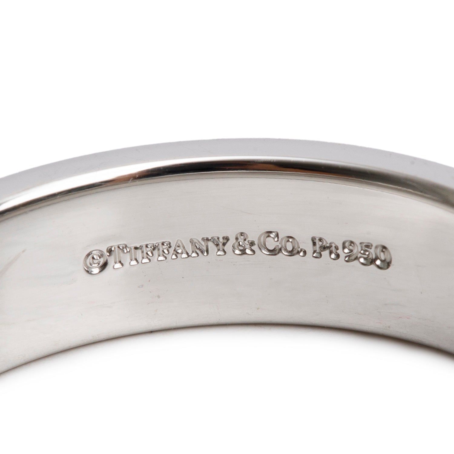 Tiffany & Co. Platinum Double Milgrain 6 MM Wedding Band Ring, Size 13