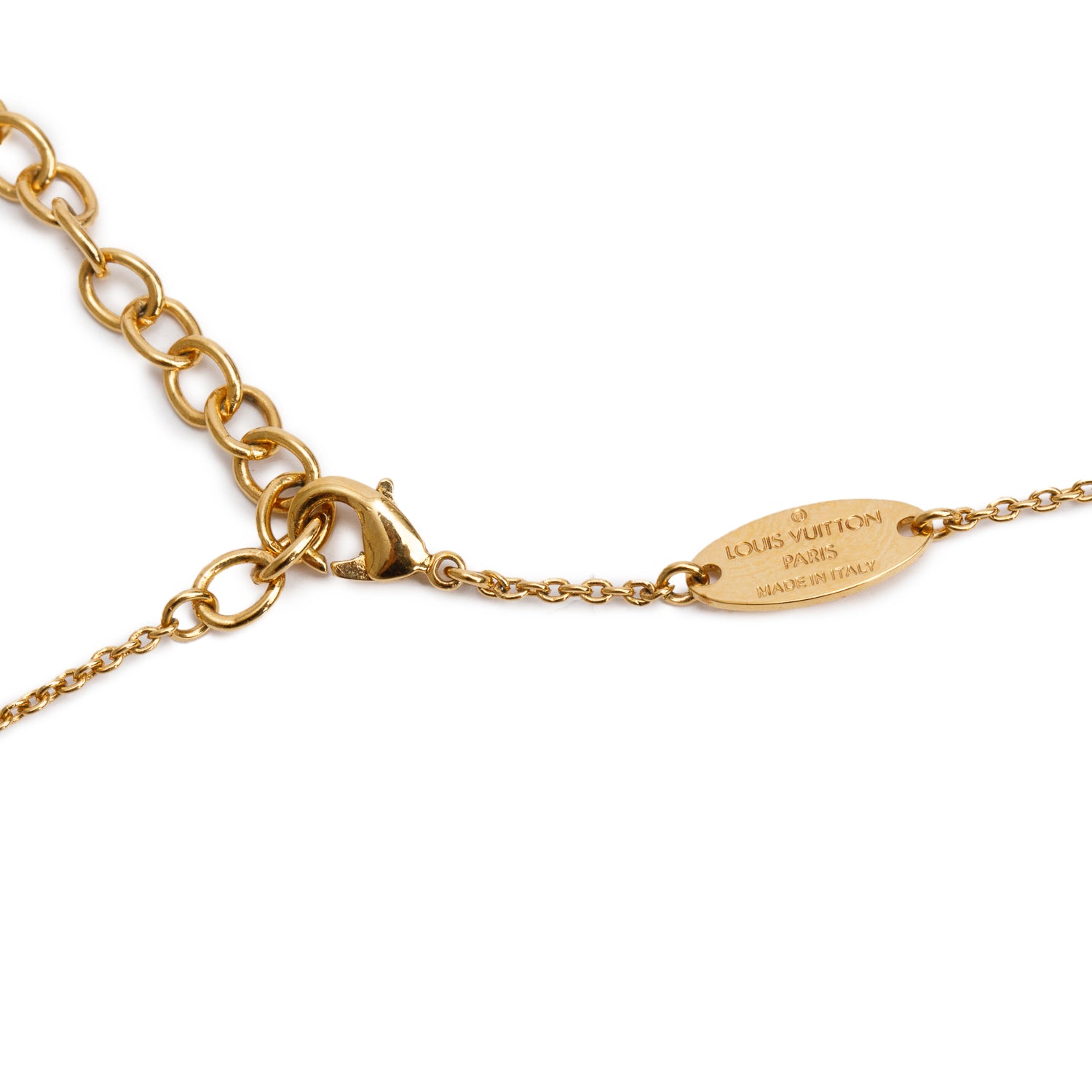 Louis Vuitton 2021 Gold Plated Collier Louisette Necklace w/ Box