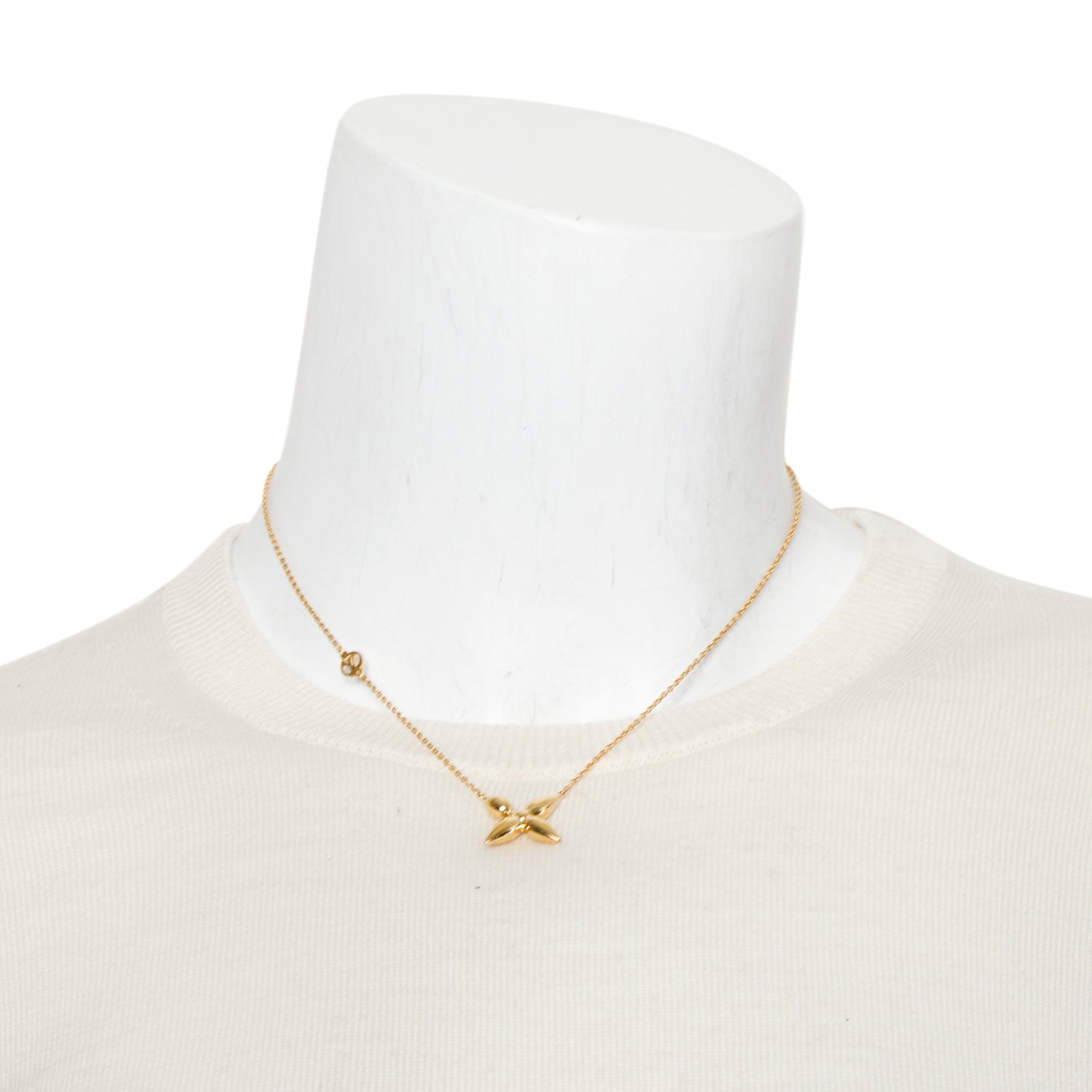 Louis Vuitton 2021 Gold Plated Collier Louisette Necklace w/ Box