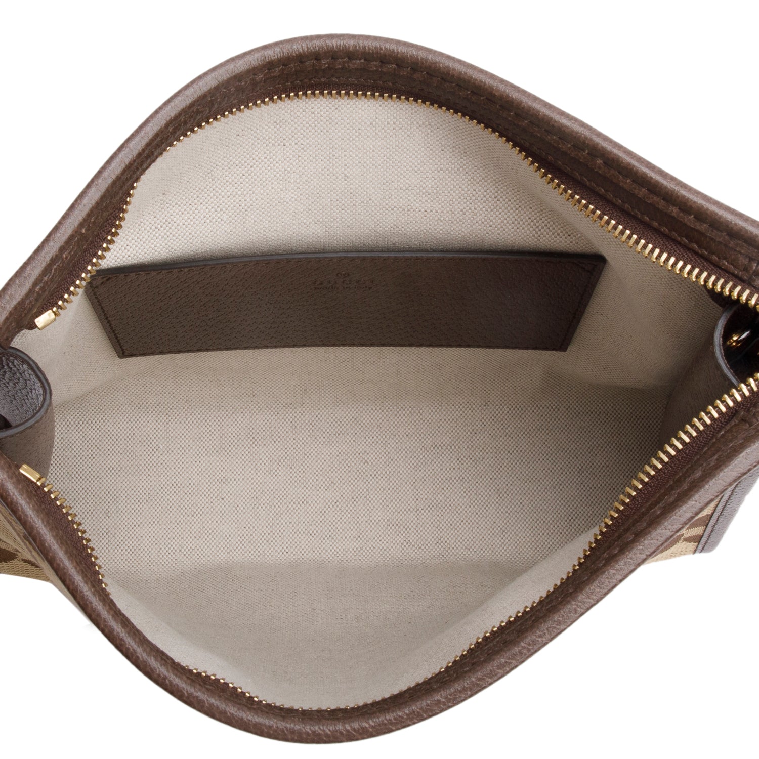 Gucci Brown Monogram Jumbo GG Dollar Calfskin Pouch