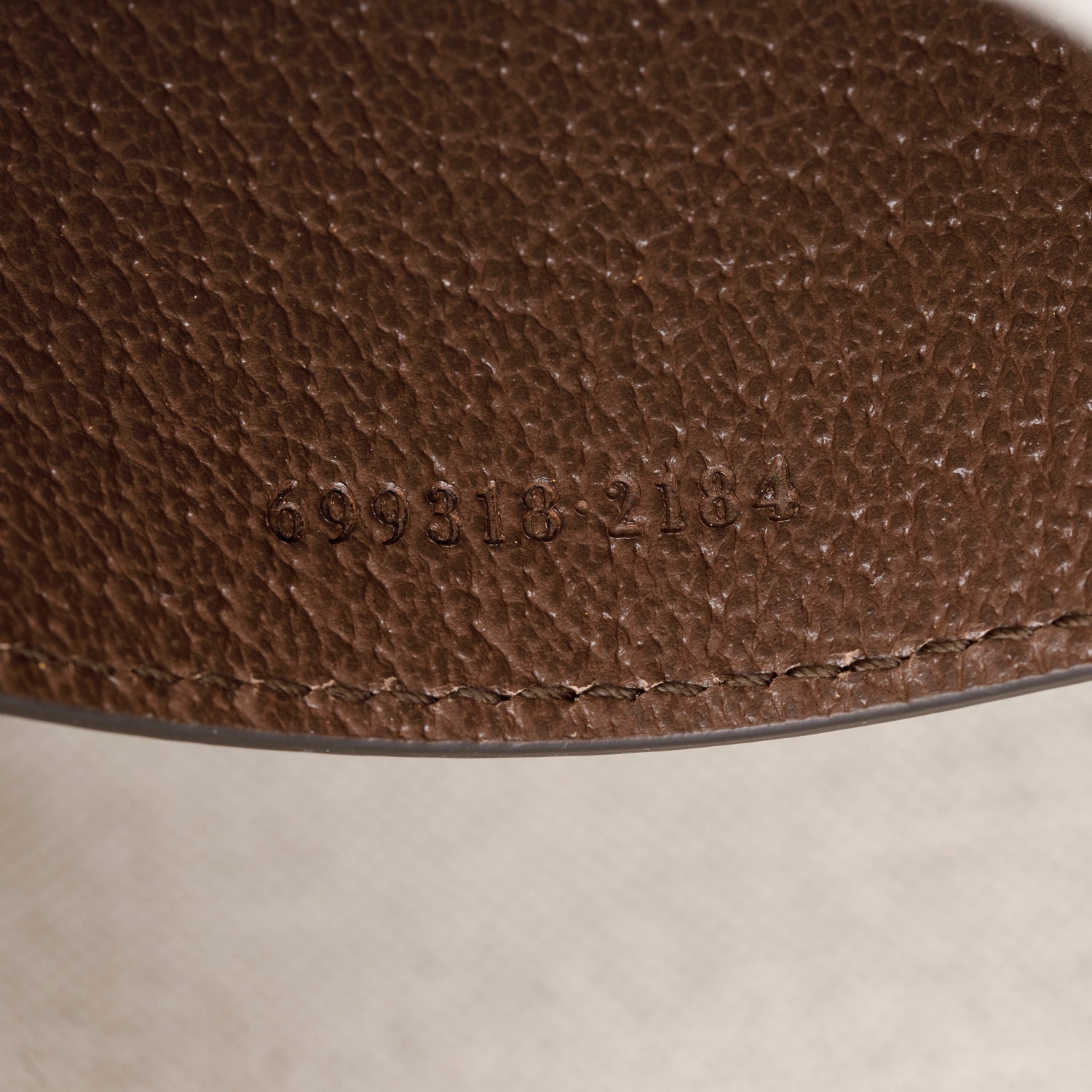 Gucci Brown Monogram Jumbo GG Dollar Calfskin Pouch