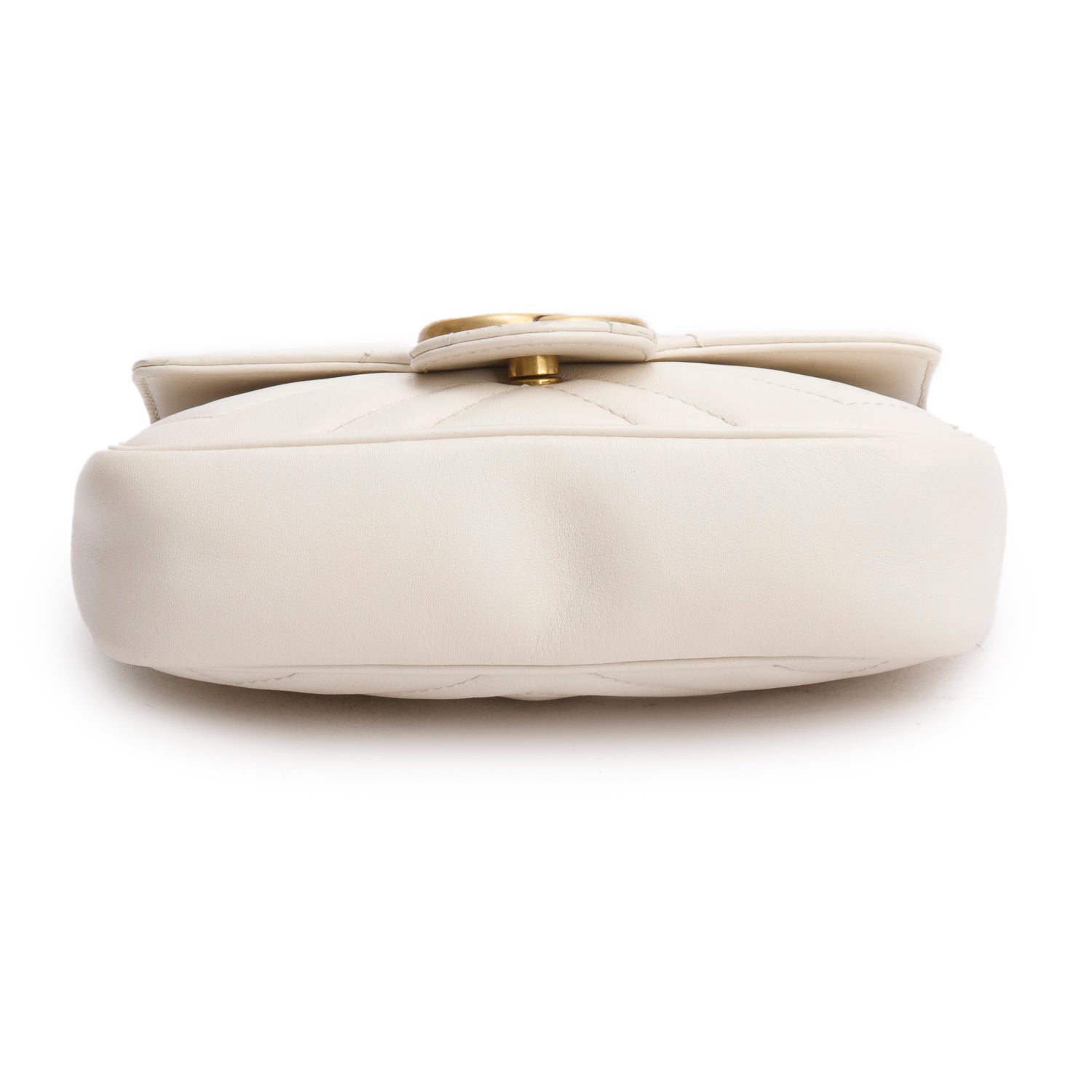 Gucci Cream GG Marmont Matelasse Leather Super Mini Bag