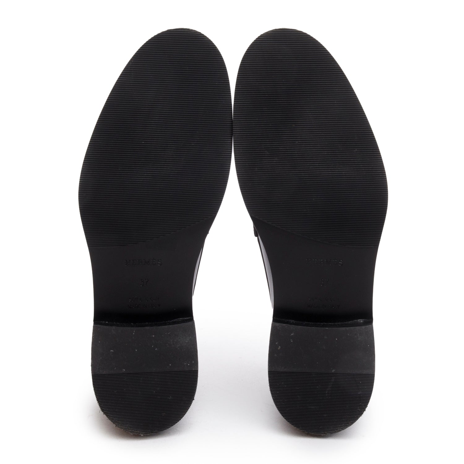 Hermes Black Calfskin Hot Loafer, Size 37 w/ Box