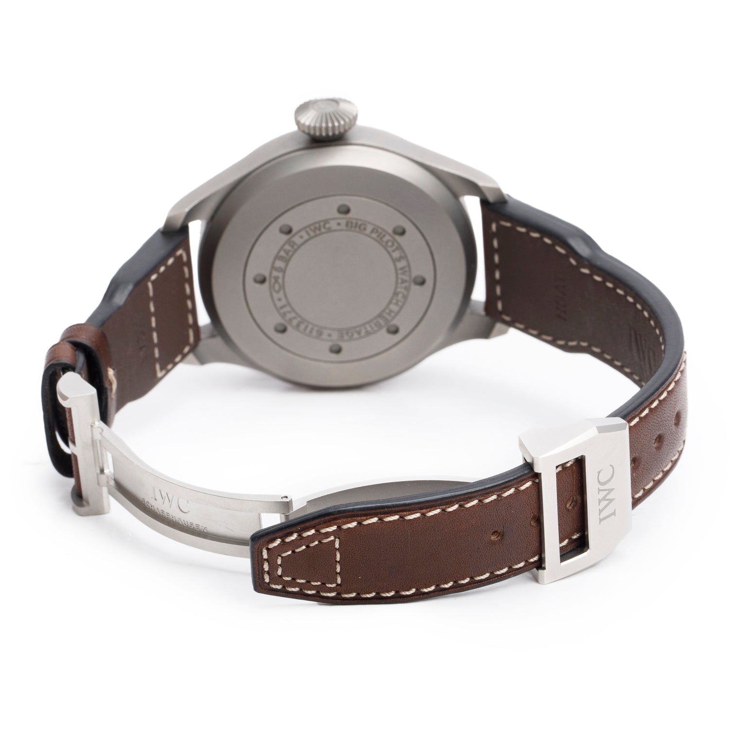 IWC Titanium Big Pilot 46.2 MM Automatic Watch Black Dial IW501004 w/ Box & Papers