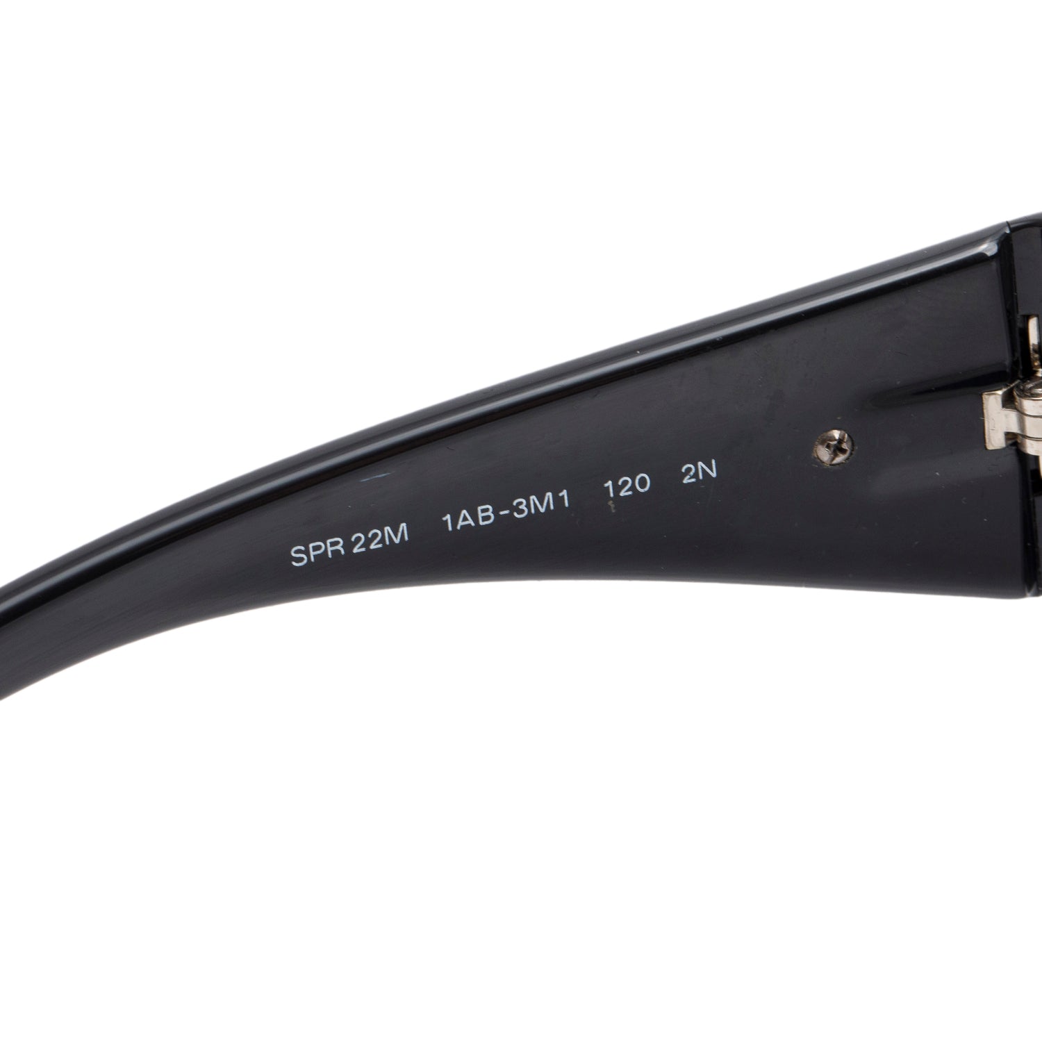 Prada SPR 22M Black Rimless Shield Sunglasses w/ Box & Case