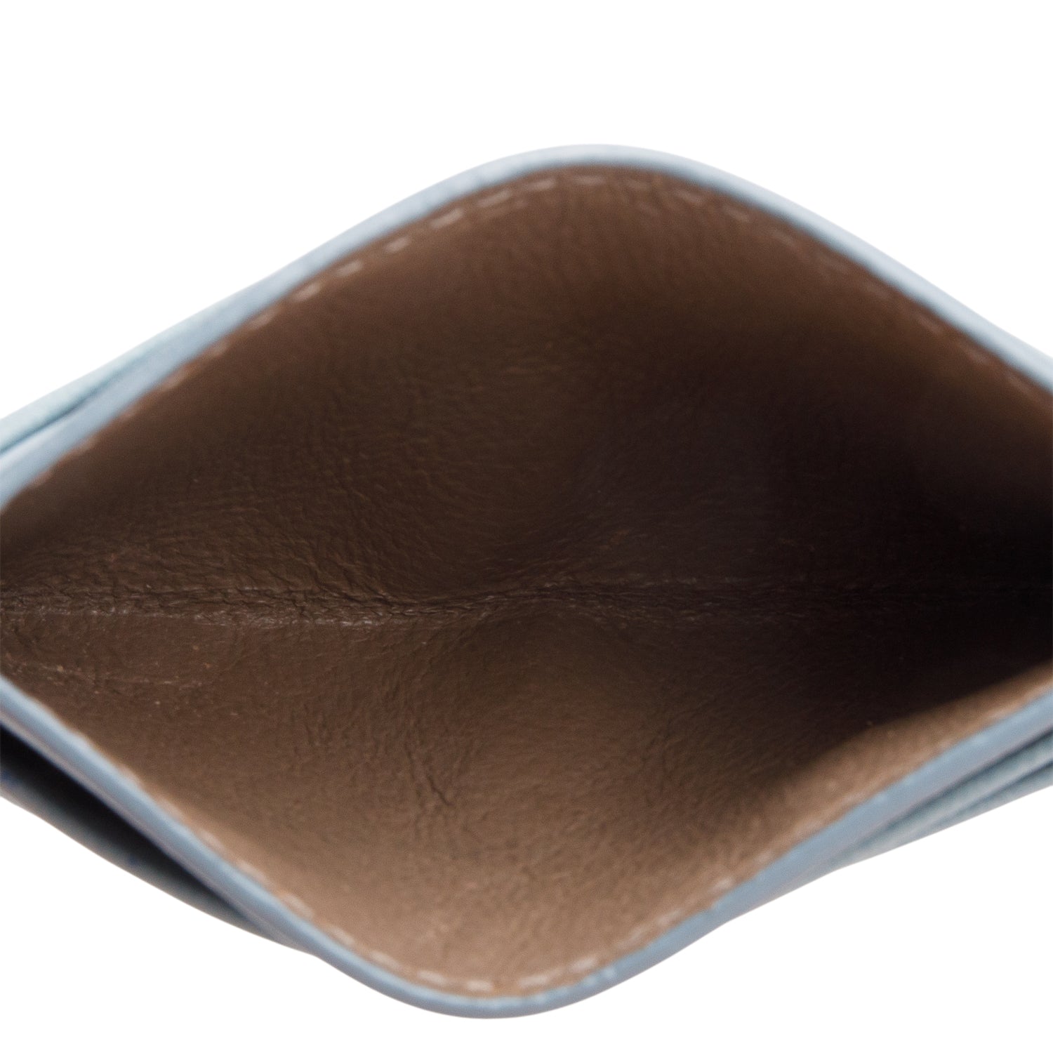 Bottega Venetta Blue Intreciatto Nappa Embroidered Card Holder