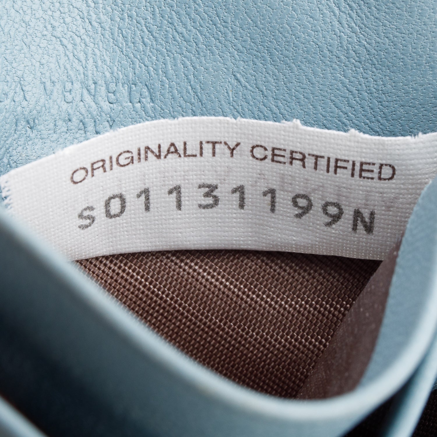 Bottega Venetta Blue Intreciatto Nappa Embroidered Card Holder