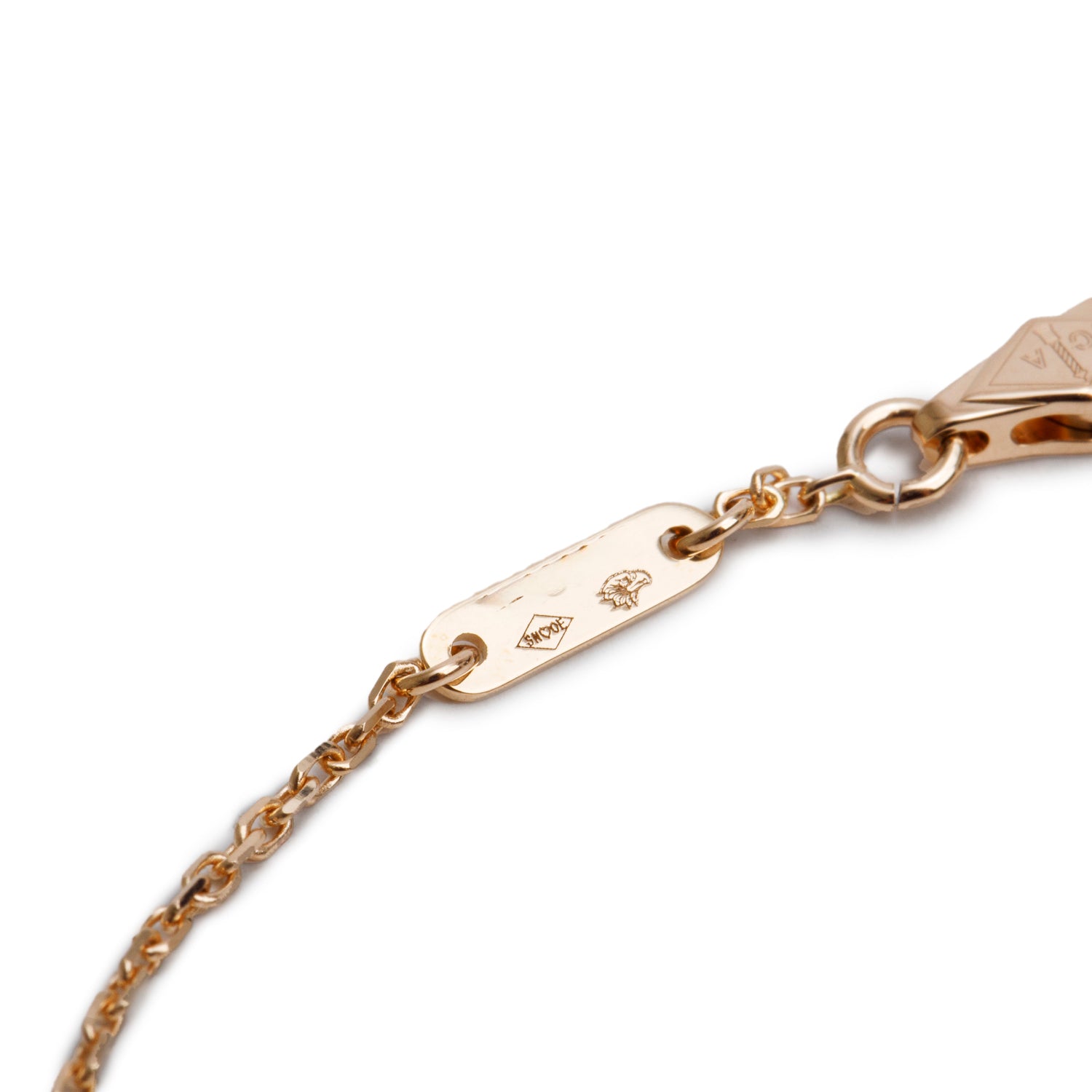 Van Cleef & Arpels 2024 18k Rose Gold Sweet Alhambra 1 Motif Carnelian Bracelet w/ Box & Certificate