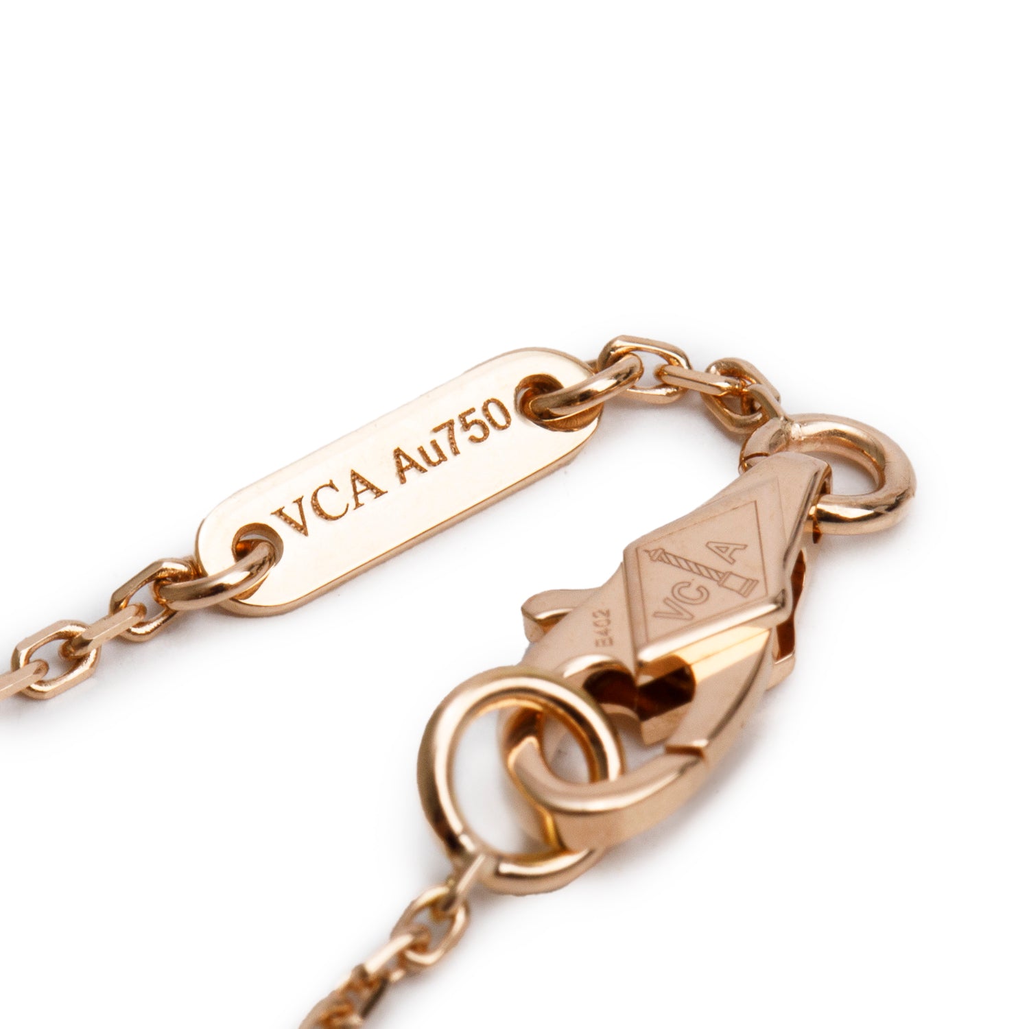 Van Cleef & Arpels 2024 18k Rose Gold Sweet Alhambra 1 Motif Carnelian Bracelet w/ Box & Certificate