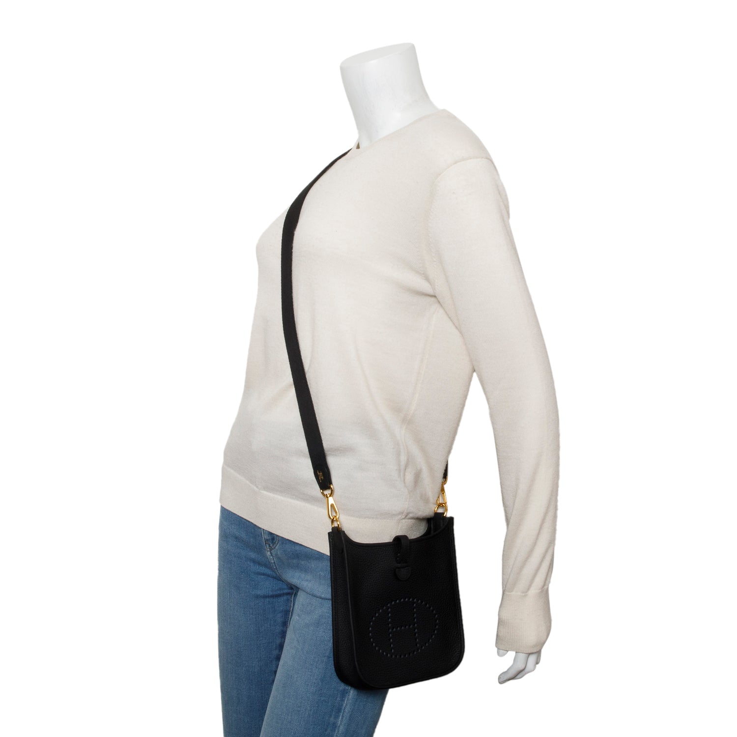 Hermes 2024 Noir Taurillon Clemence Amazone Evelyne TPM 16 w/ Box & Receipt