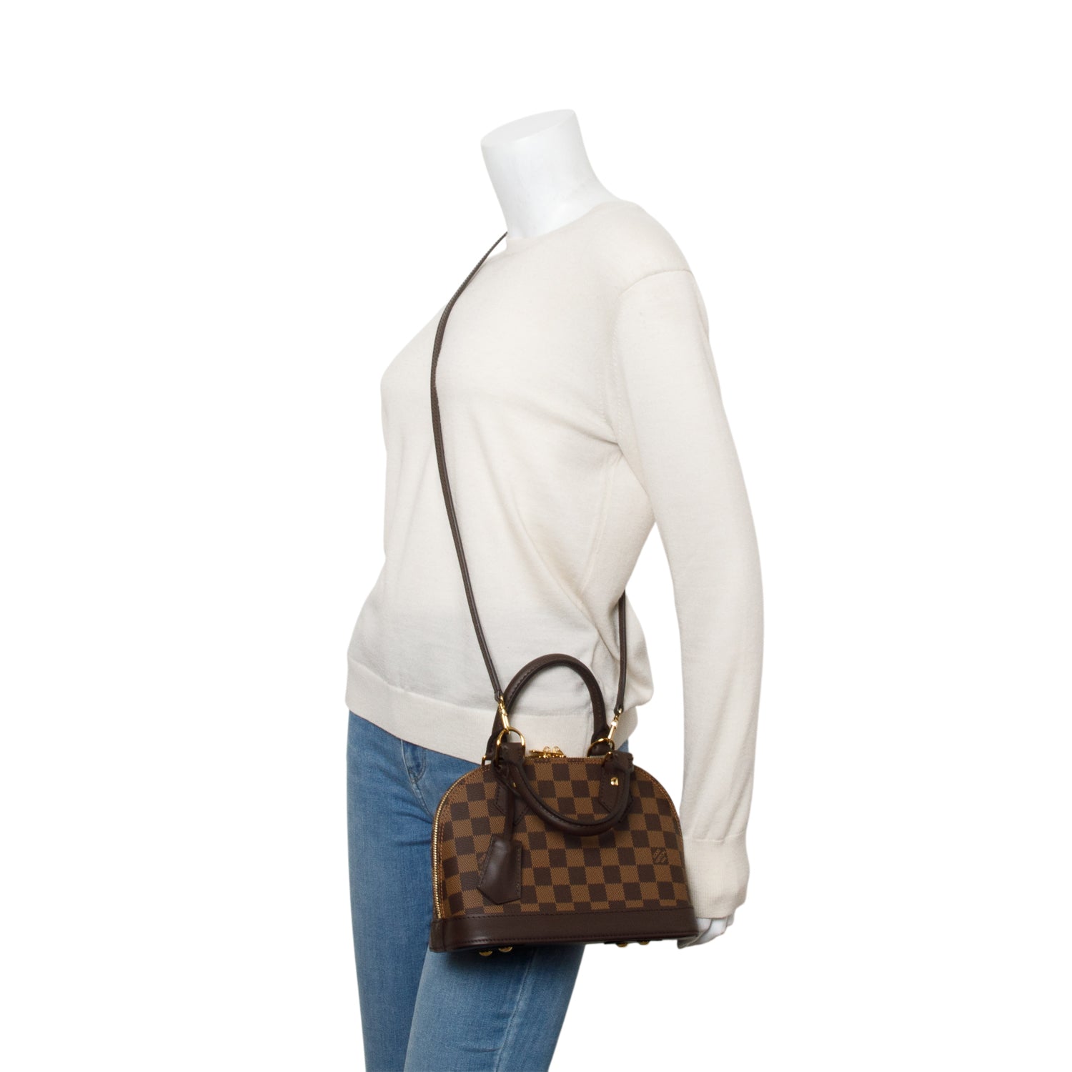 Louis Vuitton 2024 Damier Ebene Alma BB w/ Box & Strap