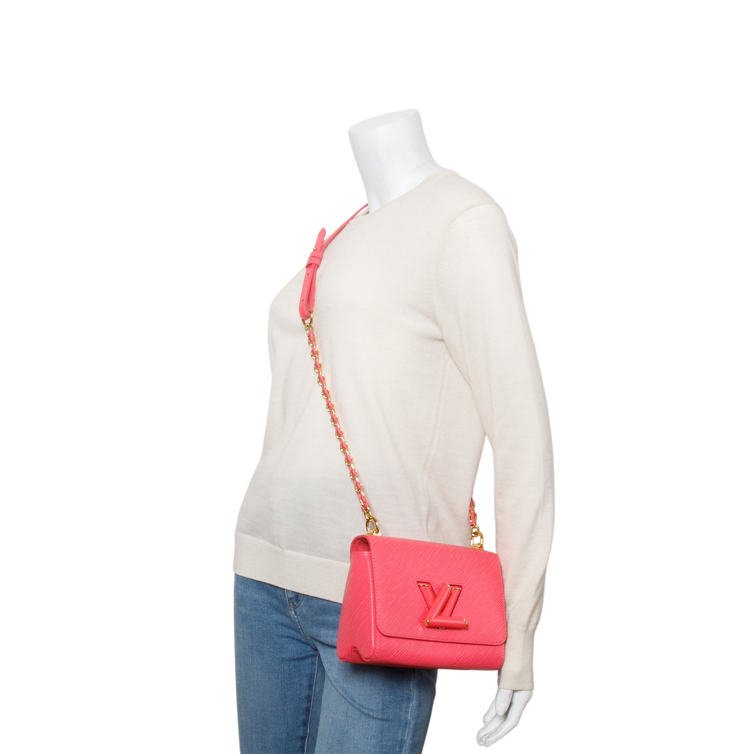Louis Vuitton Pink Epi Leather Twist PM Shoulder Bag