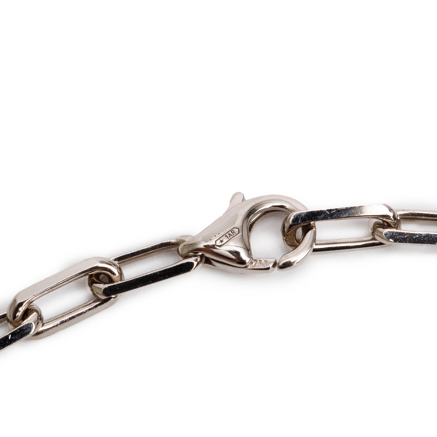 Cartier 18k White Gold Santos de Cartier Chain Necklace, Small Model w/ Box