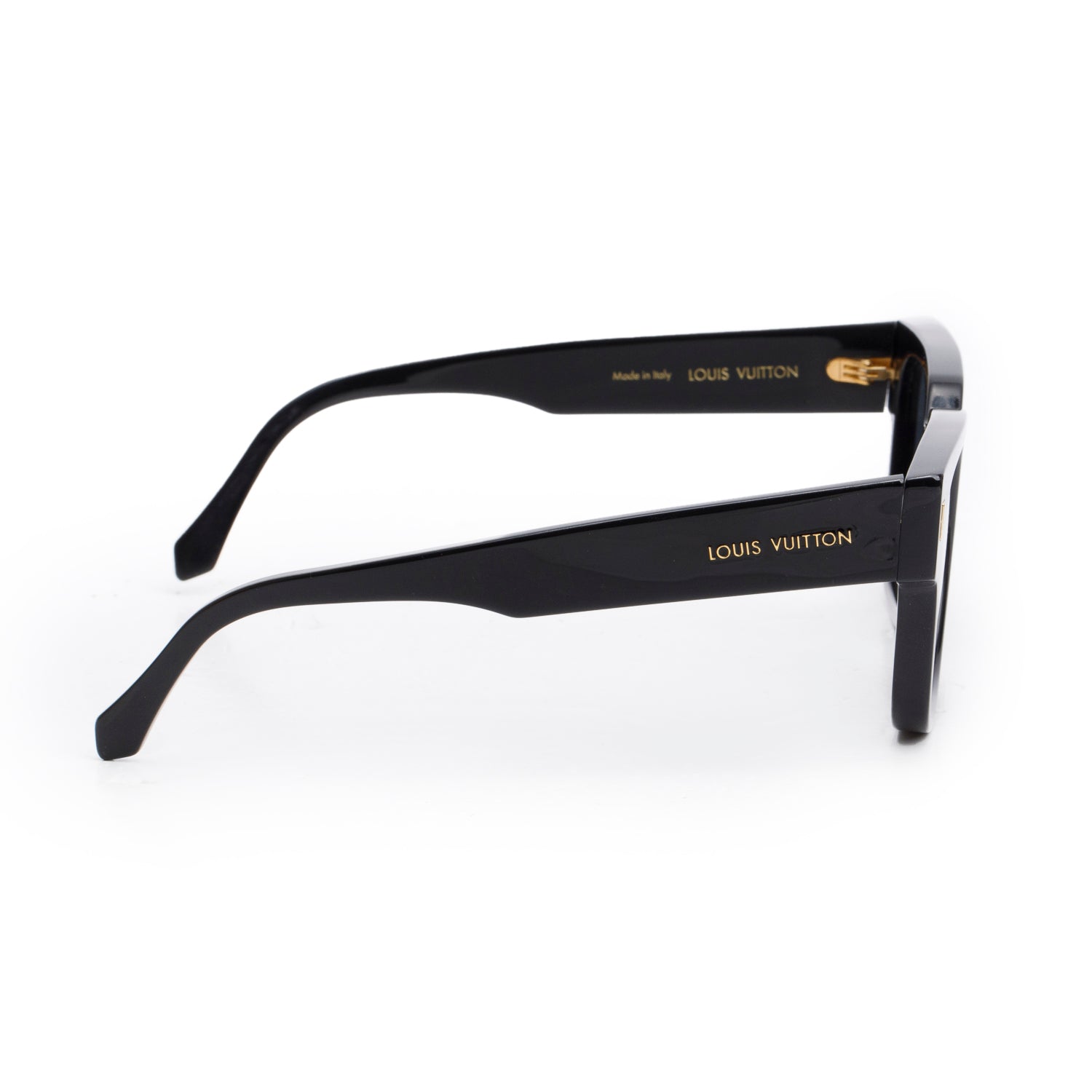 Louis Vuitton 2024 Z1496W Black Acetate LV Escape Square Sunglasses w/ Box & Case