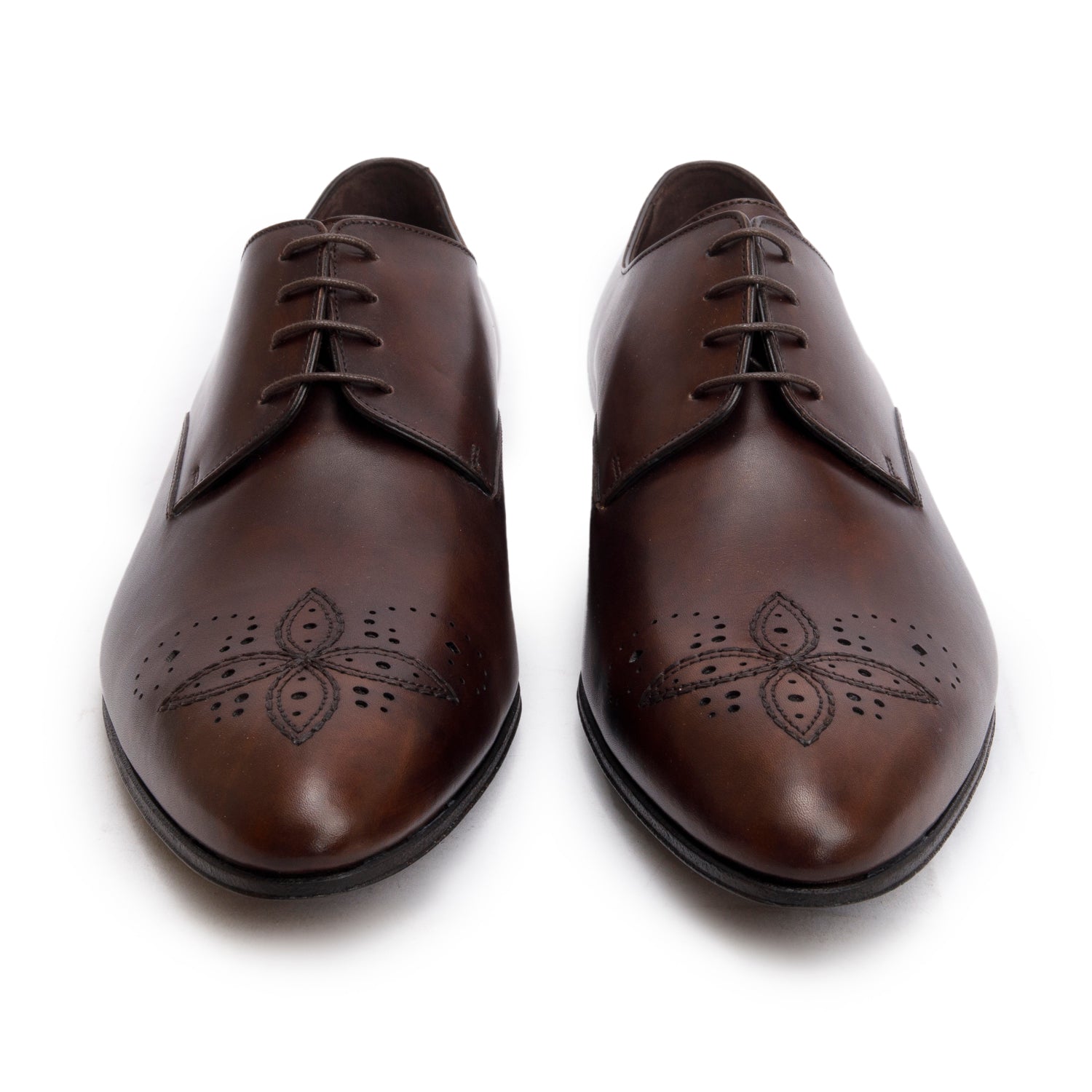 Louis Vuitton Brown Leather Mayflower Derby Shoes, Men's Size 8.5 w/ Box