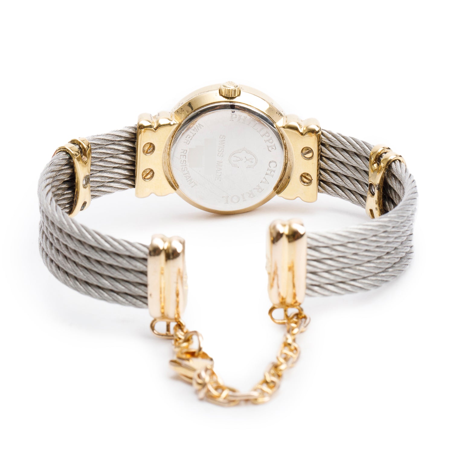 Charriol Two-Tone Stainless Steel 24.5 MM St. Tropez Icon Watch Black Dial