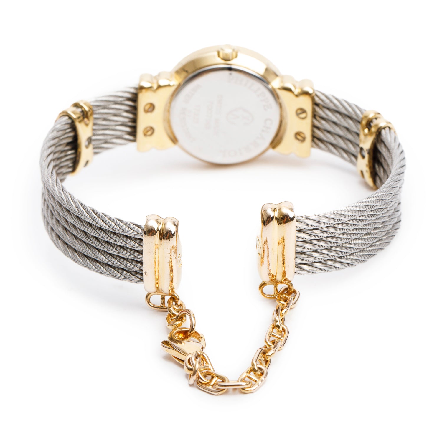 Charriol Two-Tone Stainless Steel 24.5 MM St. Tropez Icon Watch Black Dial