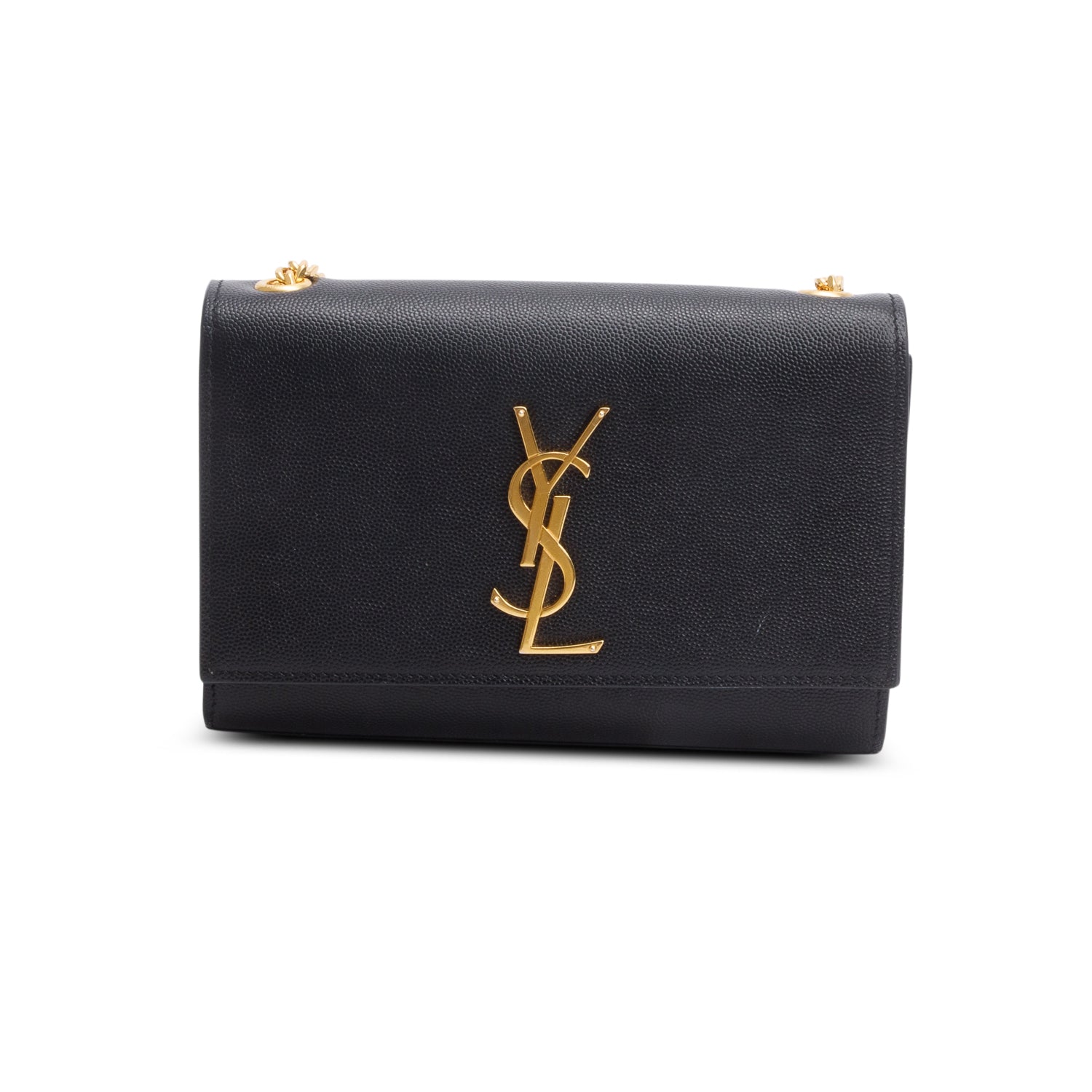 Saint Laurent 2020 Black Grain De Poudre Small Monogram Kate Satchel w/ Box