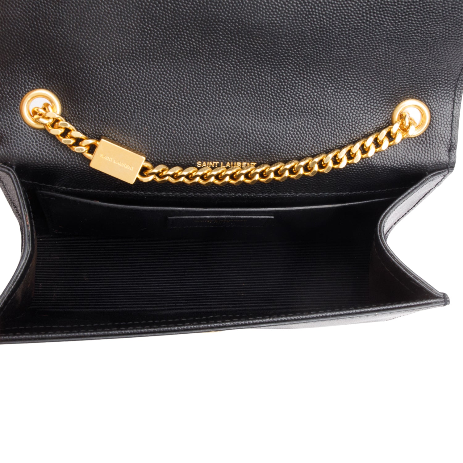Saint Laurent 2020 Black Grain De Poudre Small Monogram Kate Satchel w/ Box