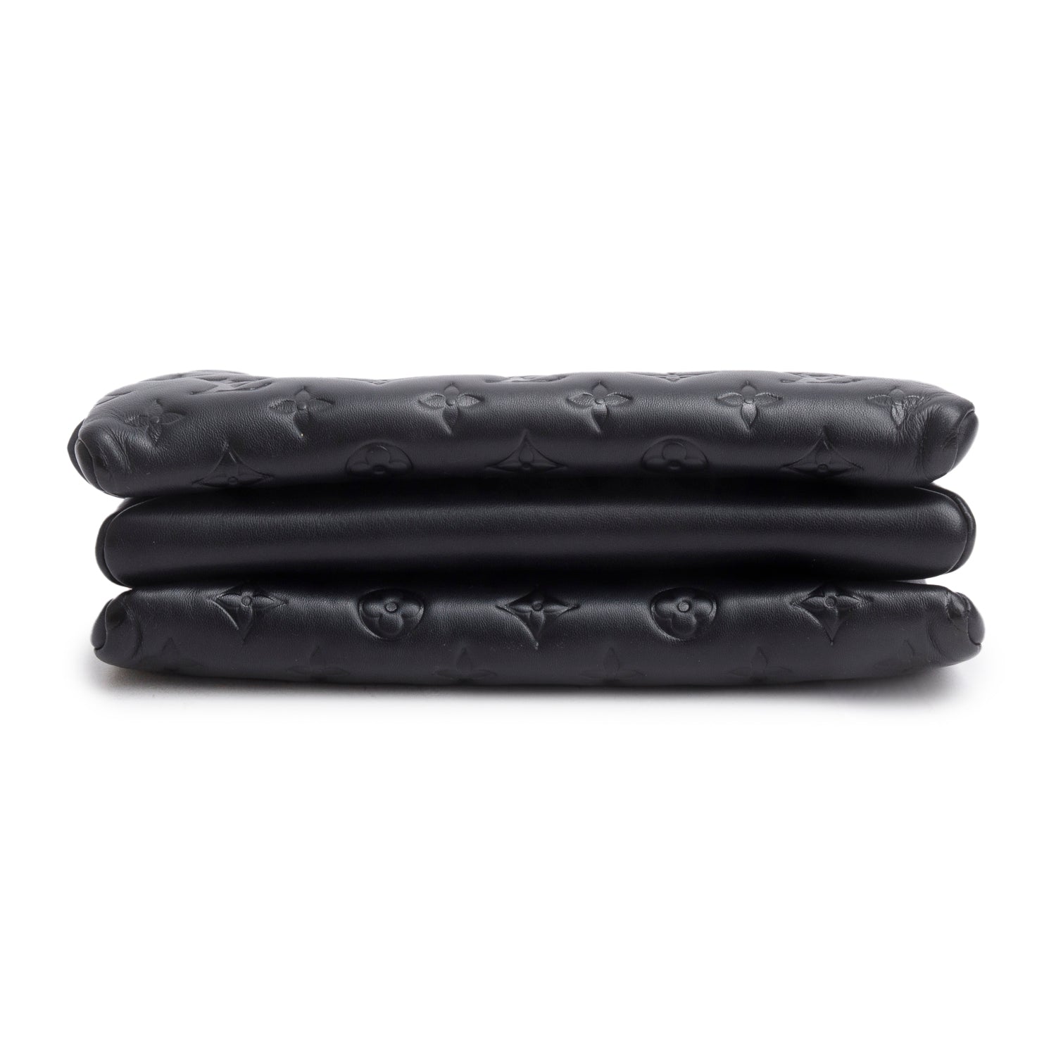 Louis Vuitton 2021 Black Monogram Embossed Lambskin Leather Coussin PM w/ Straps, Box & Receipt