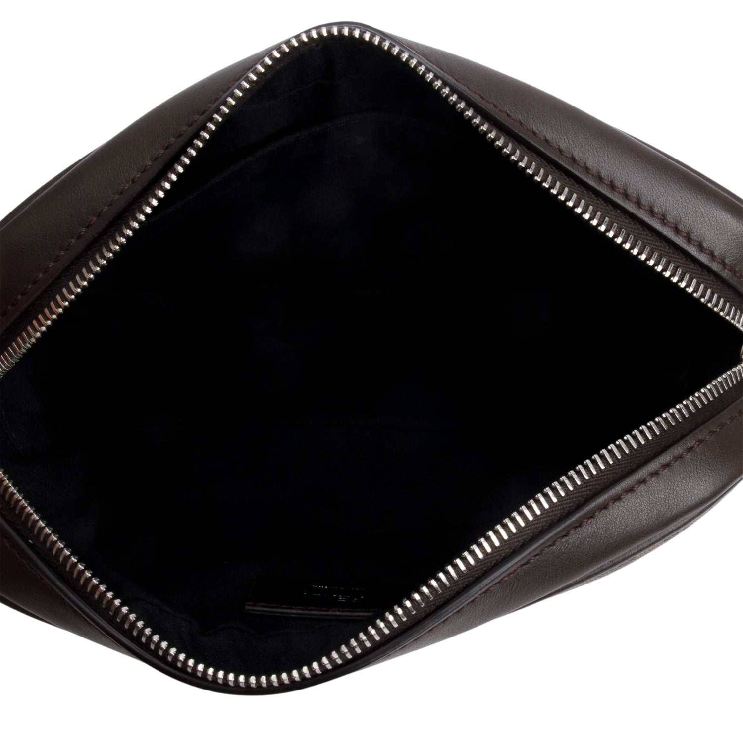 Fendi Brown Leather FF Zucca Canvas Camera Case Bag w/ Box & Receipt