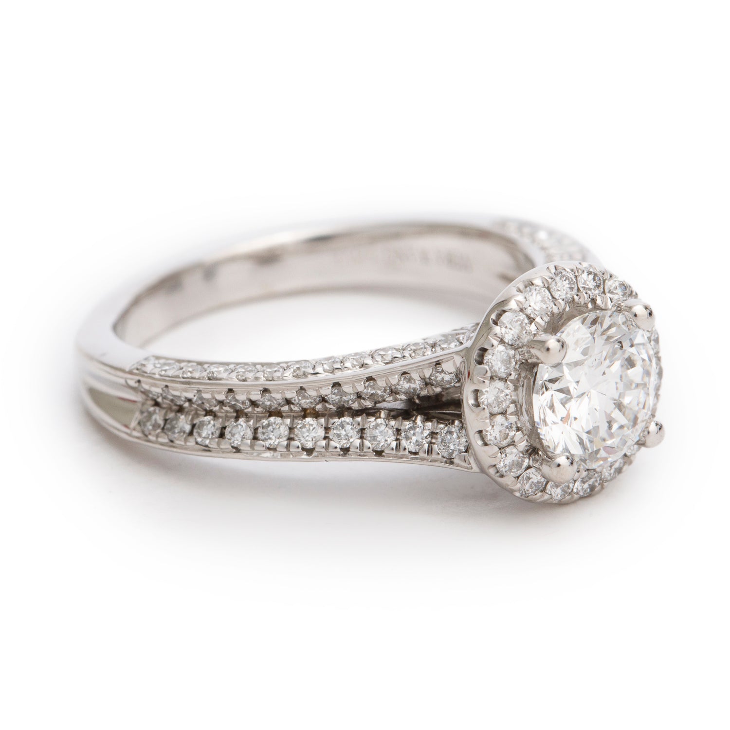 Vera Wang 14k White Gold Love Diamond Engagement Ring, Size 6.75 w/ Box