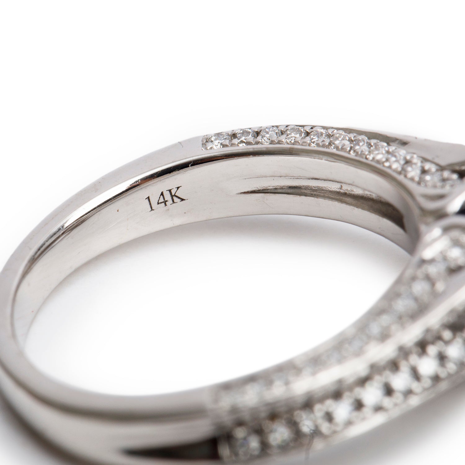 Vera Wang 14k White Gold Love Diamond Engagement Ring, Size 6.75 w/ Box